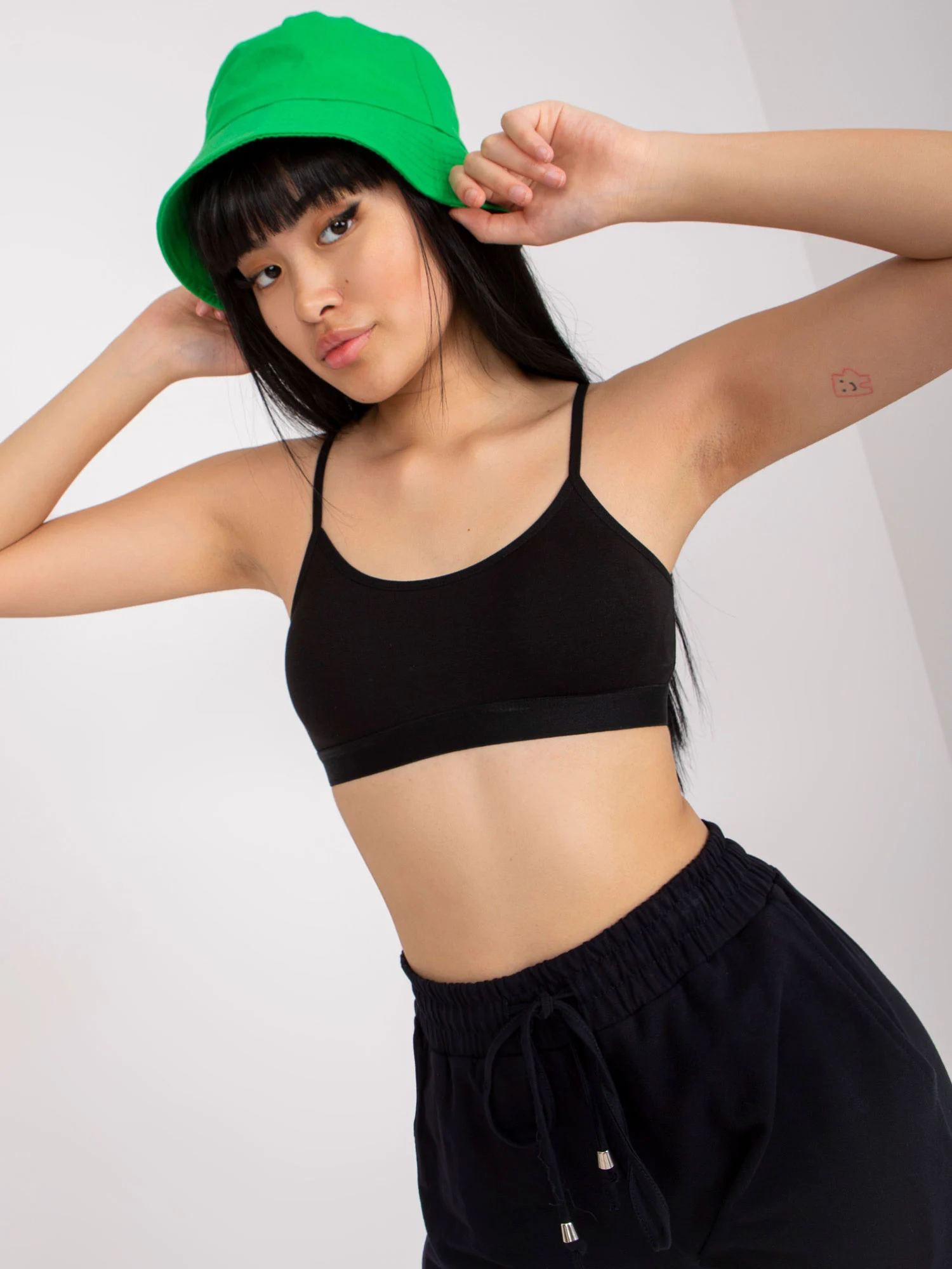 Top Dama Mini, Croiala dreapta, BERRAK, Negru Casual - imagine 2