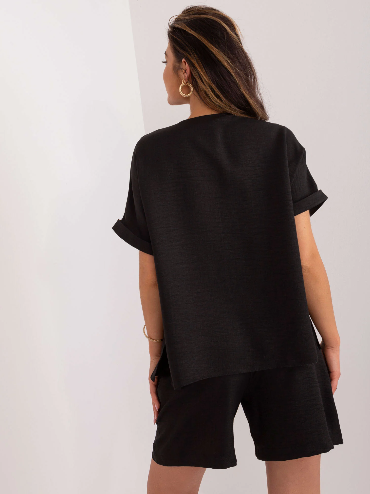 Compleu Dama Mini, Larga, LAKERTA, Negru Casual - imagine 3