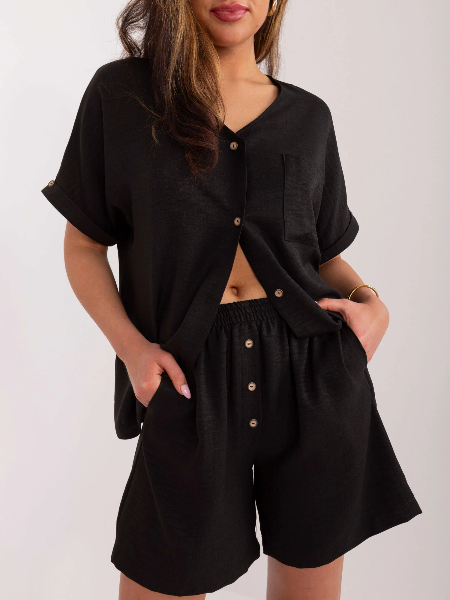 Compleu Dama Mini, Larga, LAKERTA, Negru Casual - imagine 5
