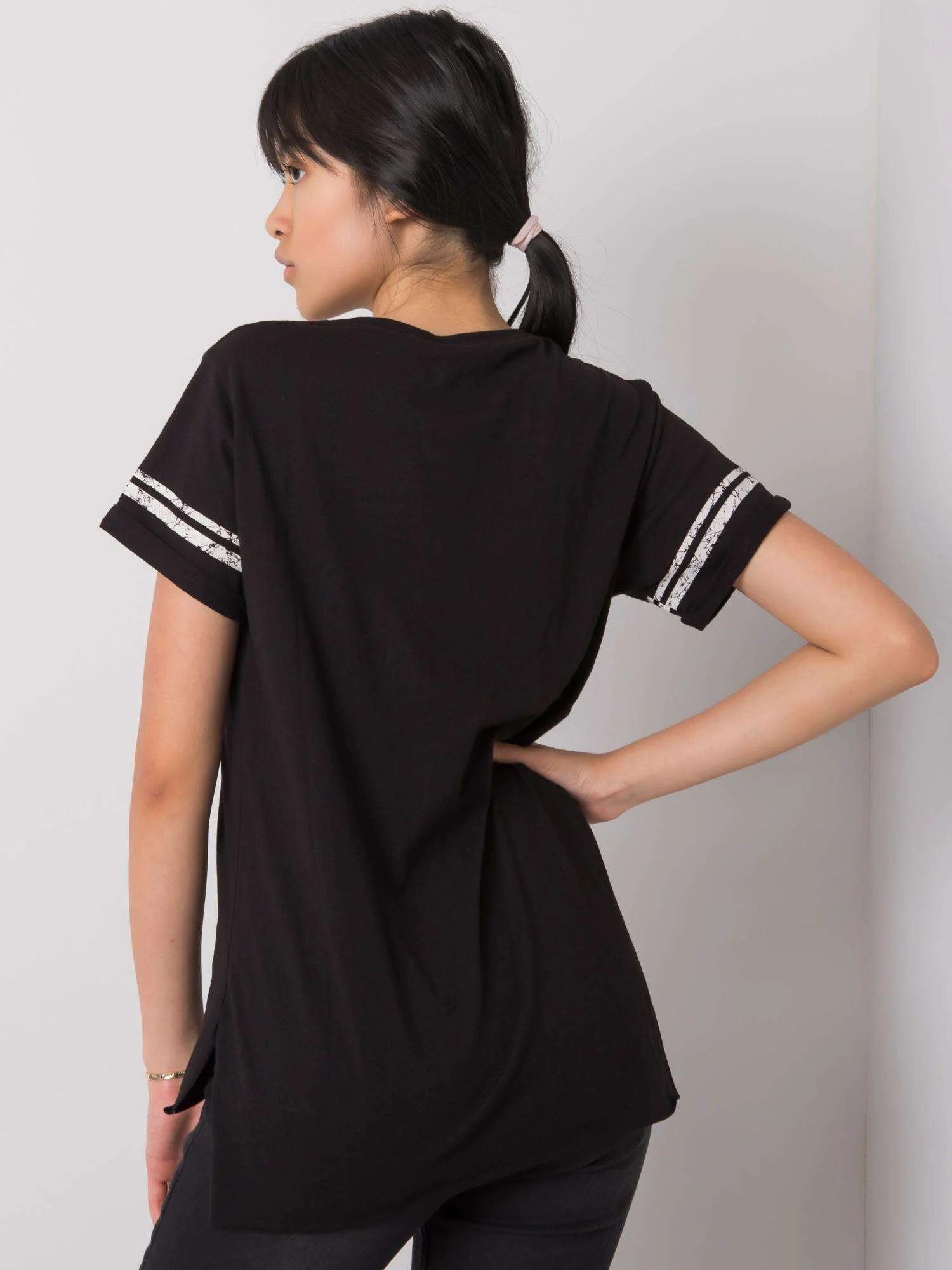 Tricou Dama Mini, Imprimat, H&B, Negru - imagine 5