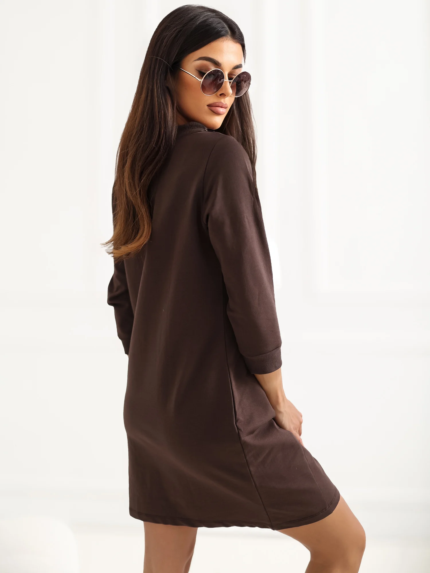 Rochie Dama Mini, Rochie dreapta, RUE PARIS, Maro - imagine 3
