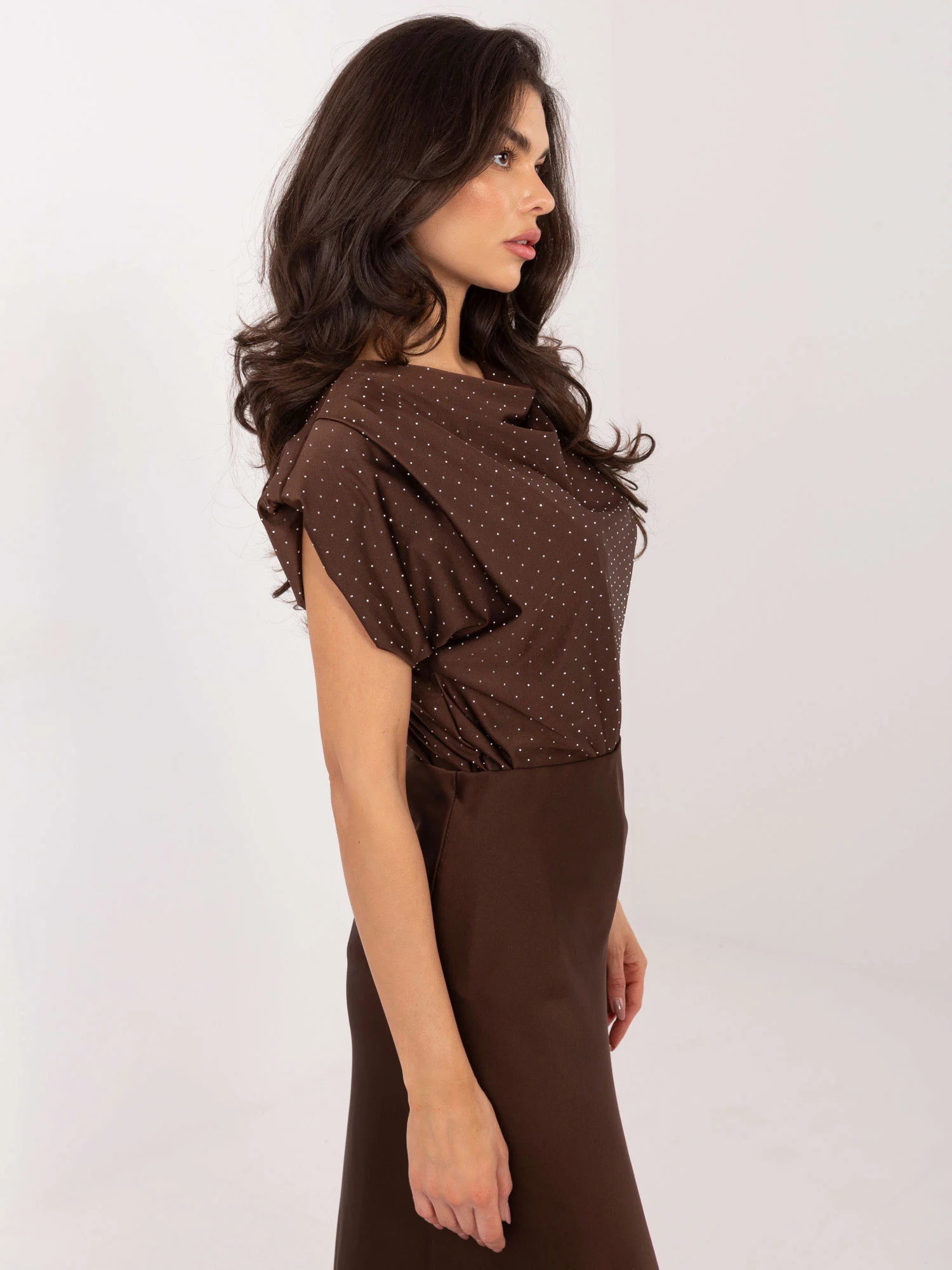 Bluza Dama Fara maneci, Elegant, ITALY MODA, Maro de Petrecere - imagine 3