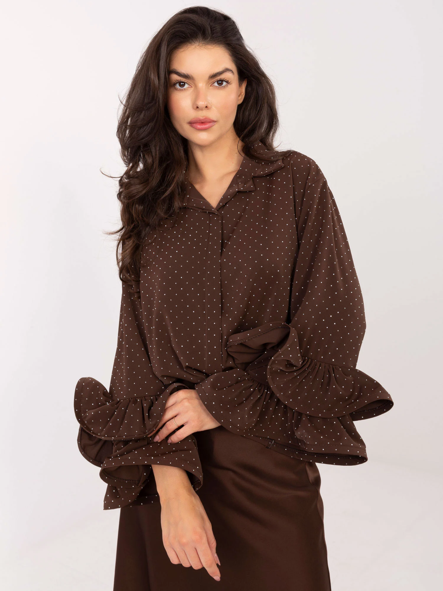 Camasa Dama Maneca lunga, Elegant, MODA ITALY, Maro de Petrecere - imagine 5