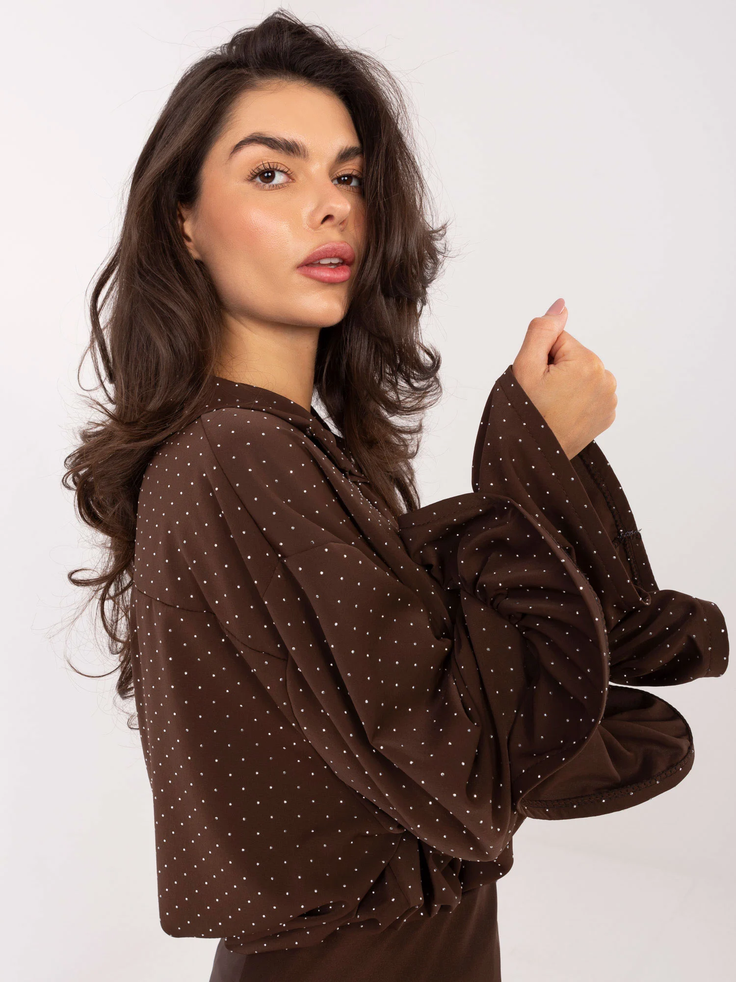 Camasa Dama Maneca lunga, Elegant, MODA ITALY, Maro de Petrecere - imagine 2