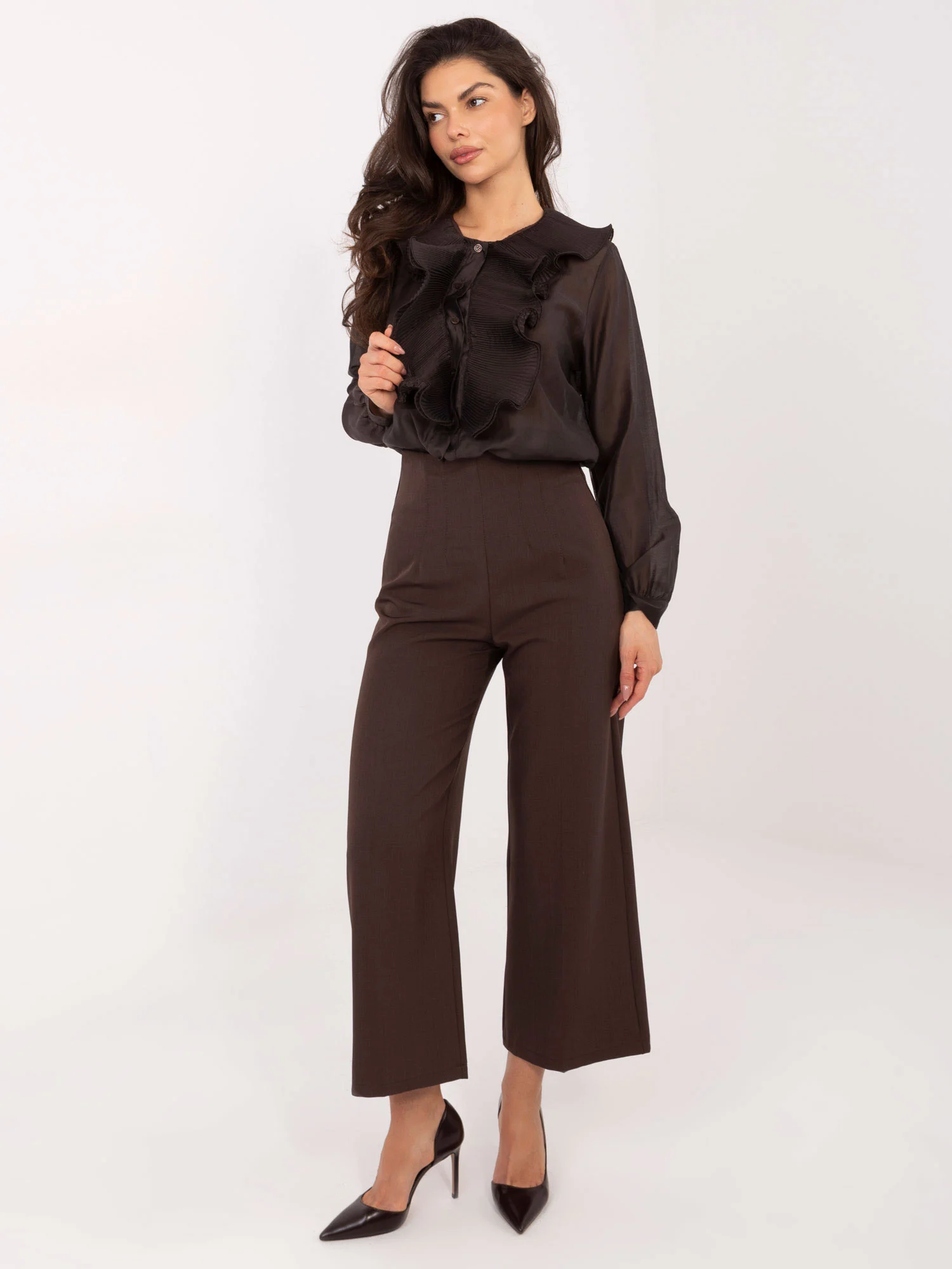 Camasa Dama Maneca lunga, Elegant, RED LINE, Maro Eleganta Office - imagine 3