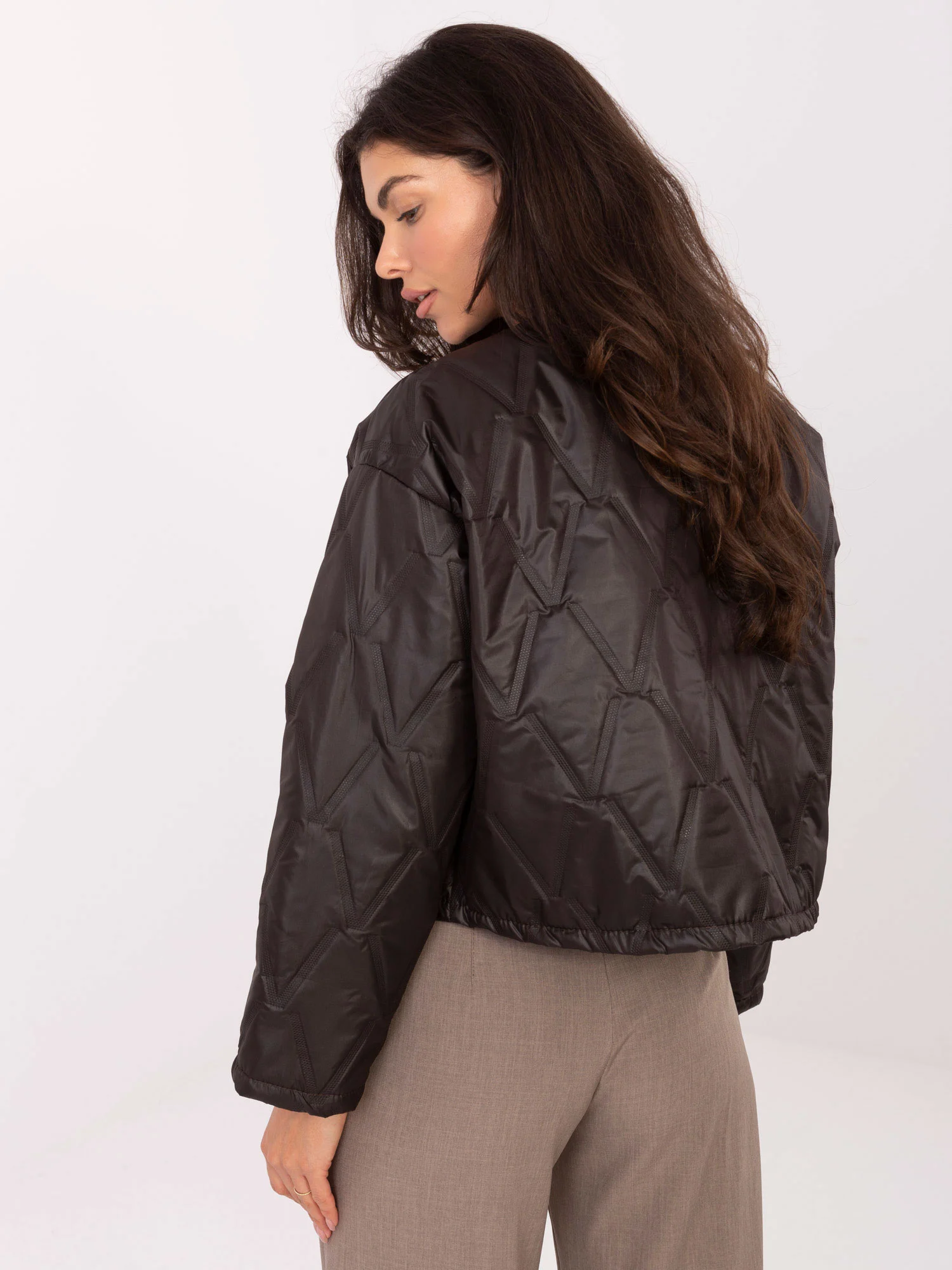 Jacheta Dama Elegant, Guler inalt, RUE PARIS, Maro Eleganta Office - imagine 2
