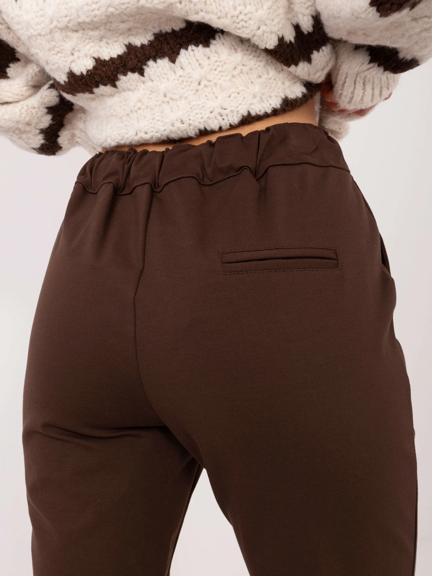 Pantaloni Dama 7/8, Conica, Adela, Maro Casual - imagine 3