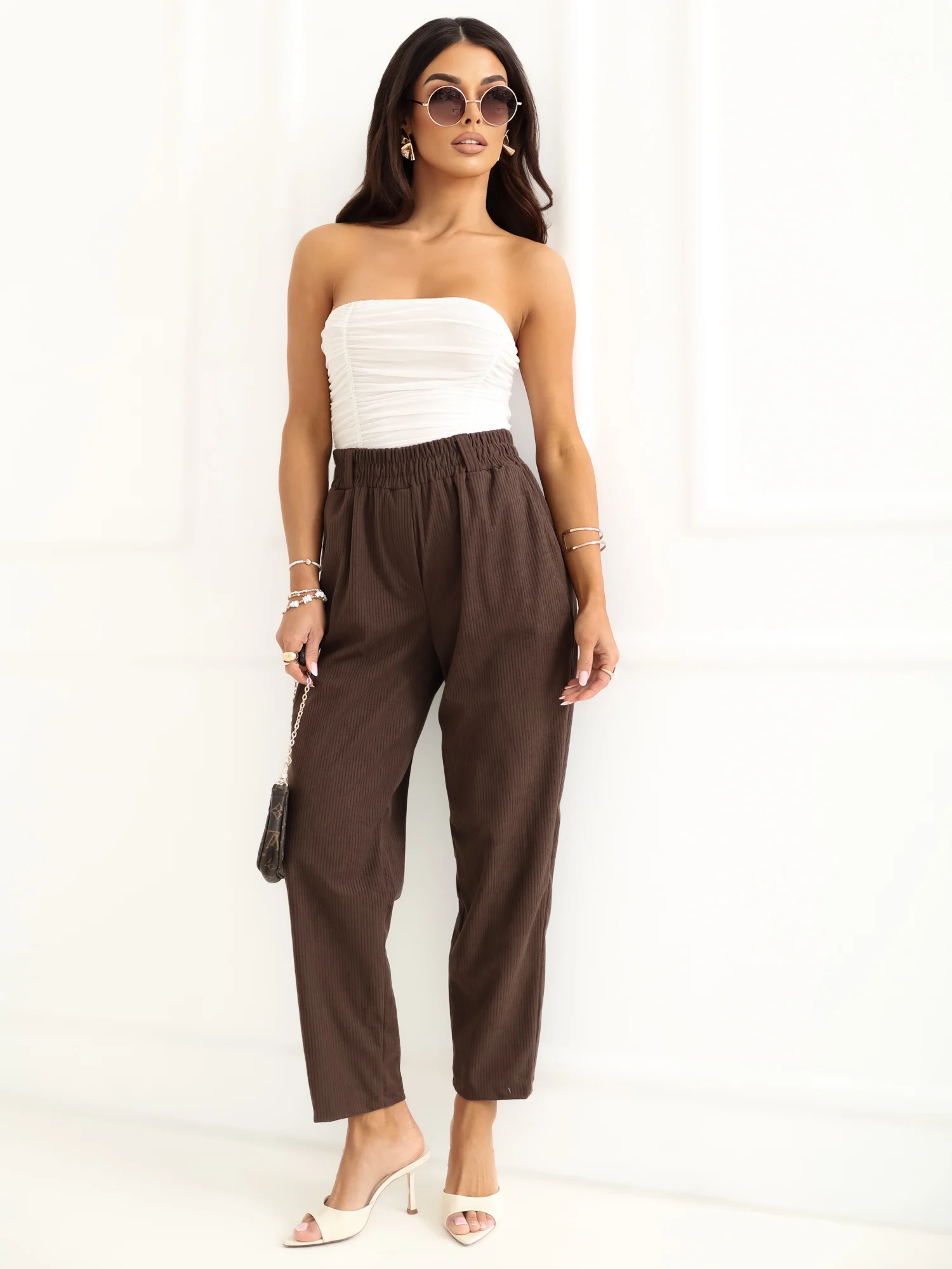 Pantaloni Dama Lunga, Conica, RUE PARIS, Maro Eleganta Office - imagine 6