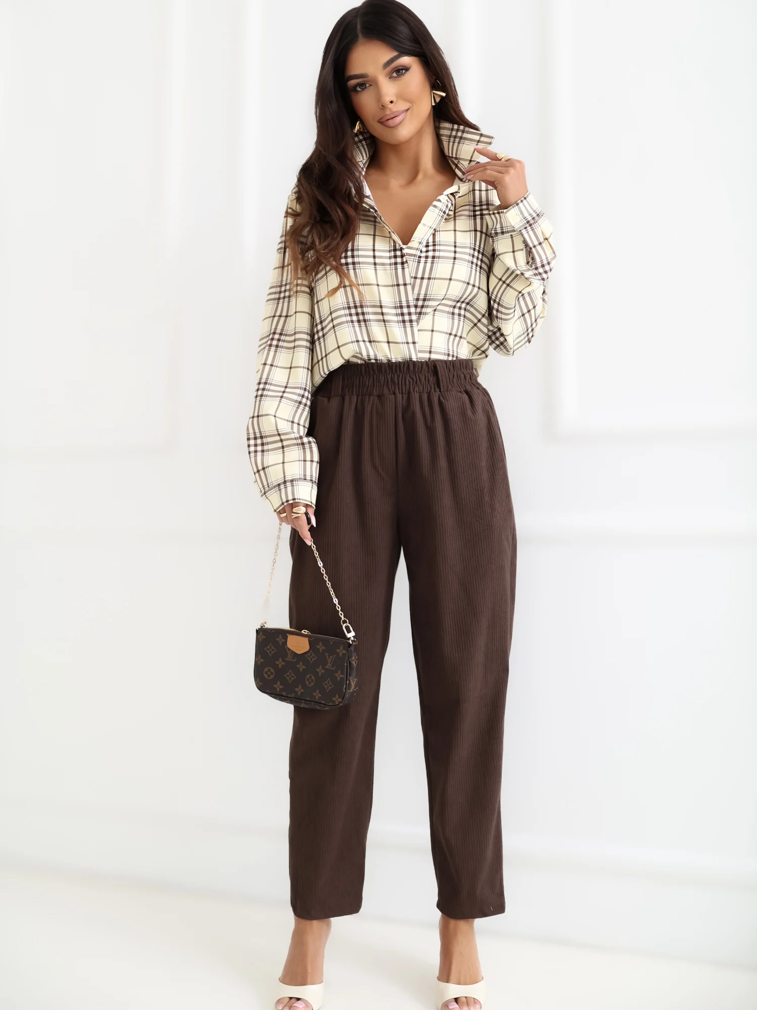 Pantaloni Dama Lunga, Conica, RUE PARIS, Maro Eleganta Office - imagine 5
