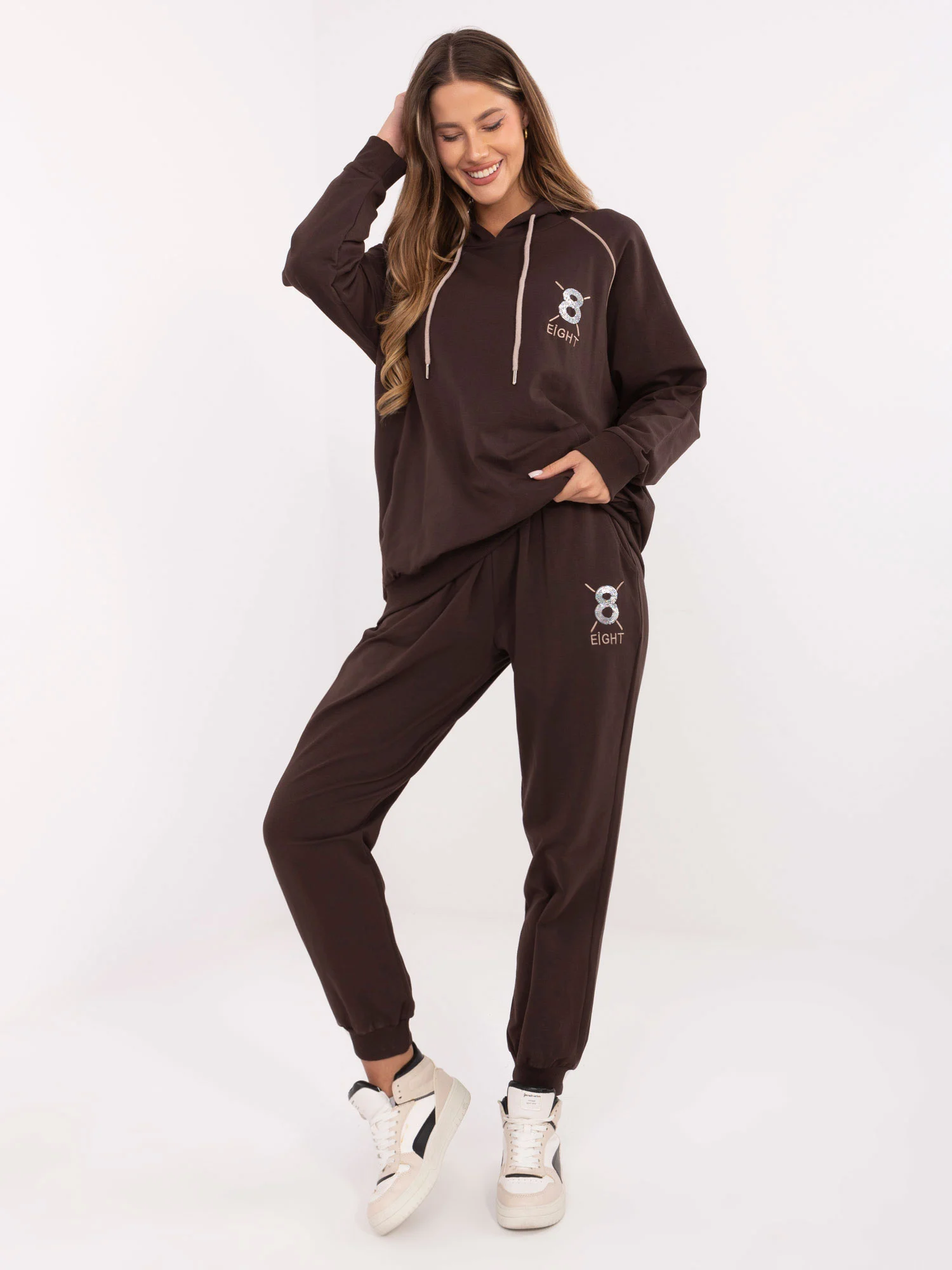 Compleu Dama Maneca lunga, Mansete elastice, RELEVANCE, Maro Casual - imagine 4