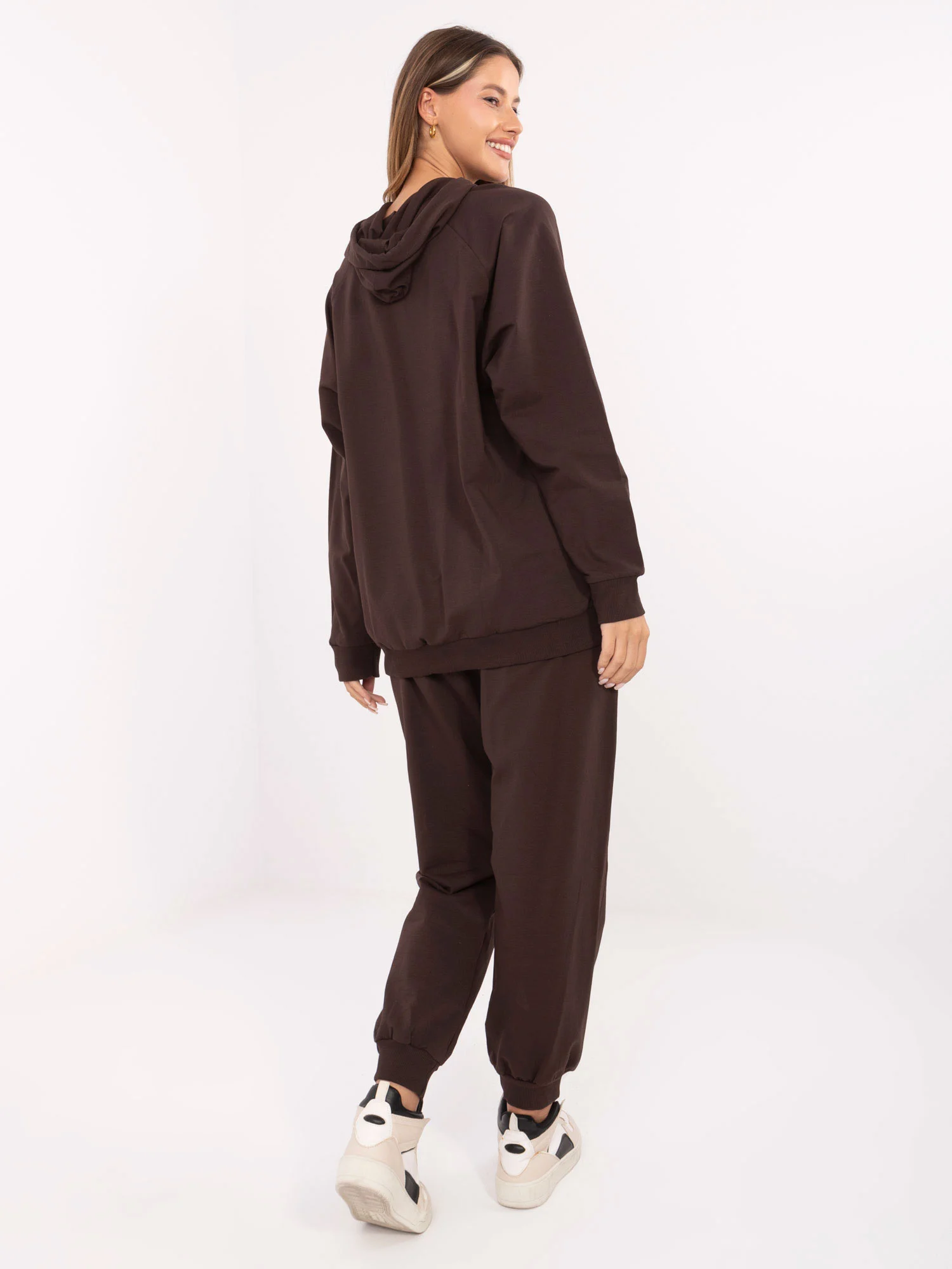 Compleu Dama Maneca lunga, Mansete elastice, RELEVANCE, Maro Casual - imagine 2
