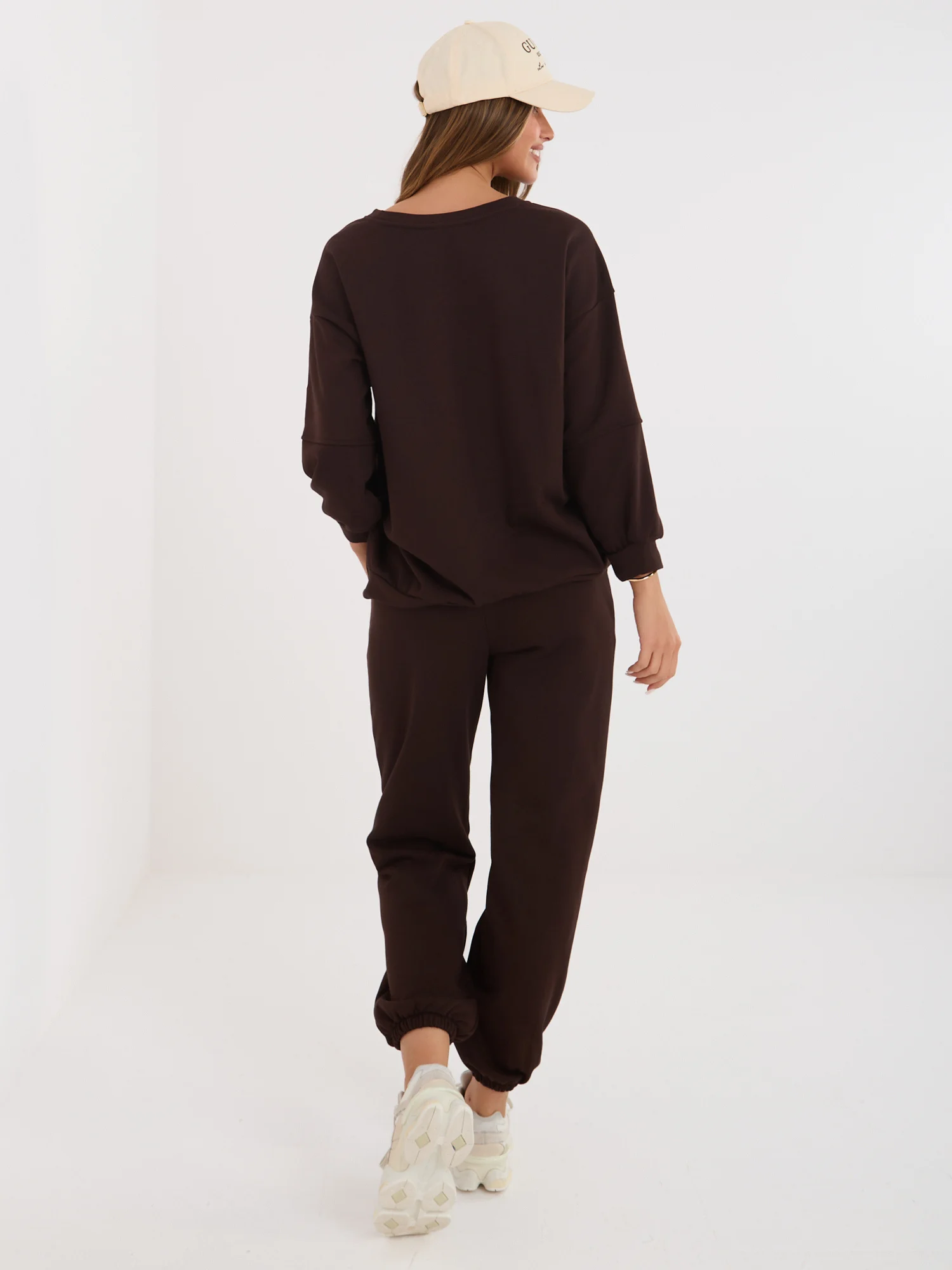 Compleu Dama Maneca lunga, Mansete elastice, RUE PARIS, Maro - imagine 6