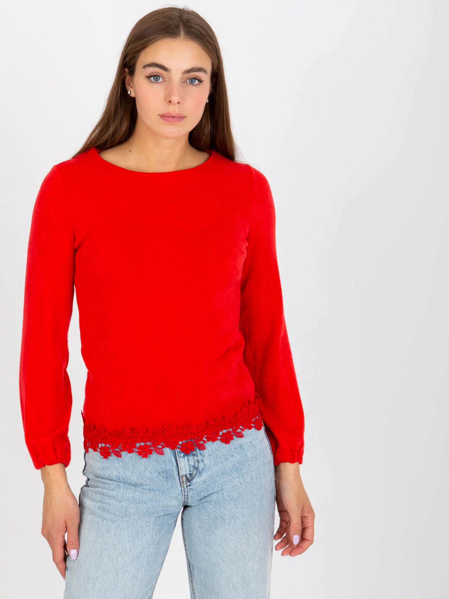 Bluza Dama Maneca lunga, Elegant, LAKERTA, Rosu Eleganta Office - imagine 5