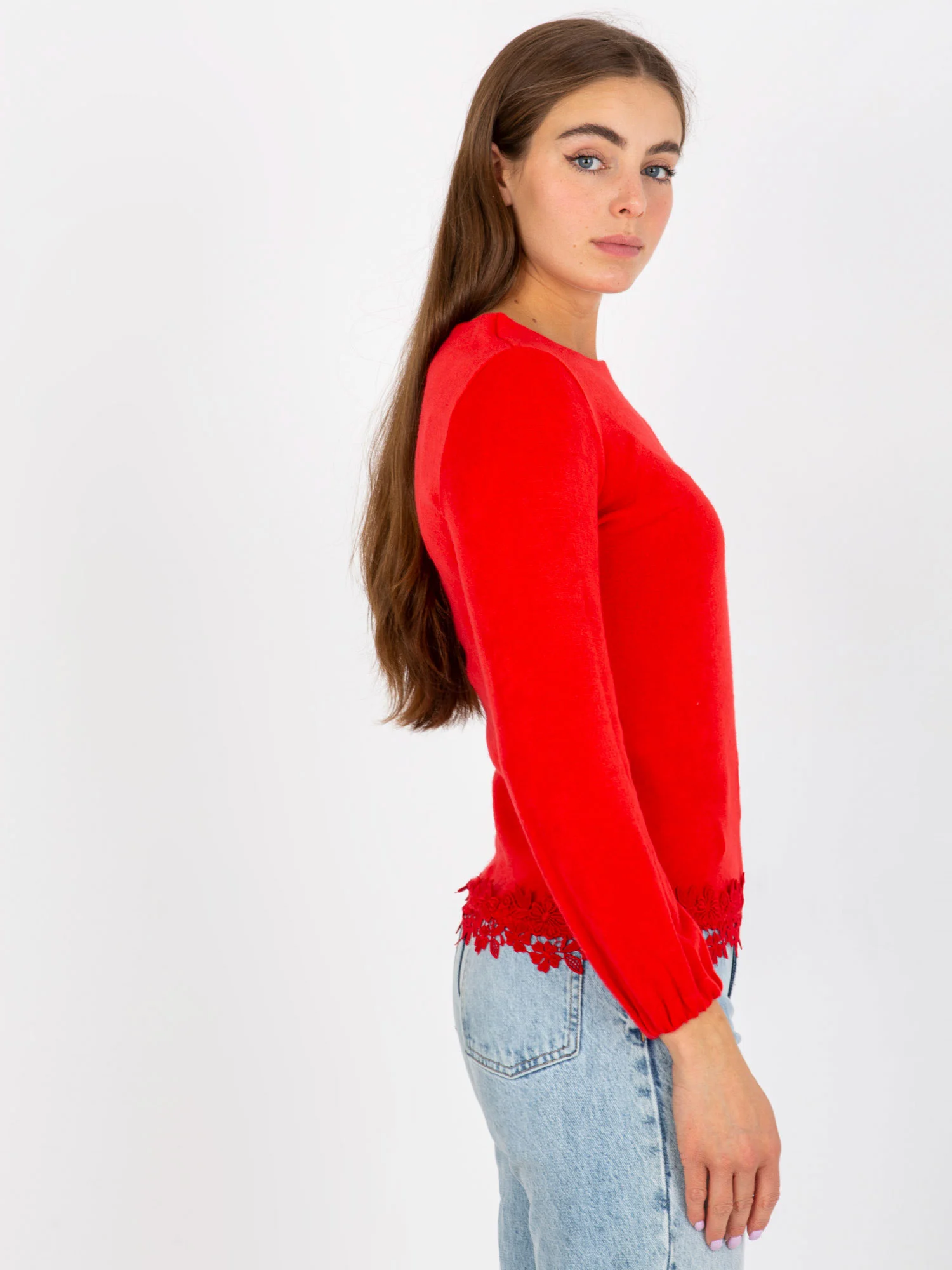 Bluza Dama Maneca lunga, Elegant, LAKERTA, Rosu Eleganta Office - imagine 7