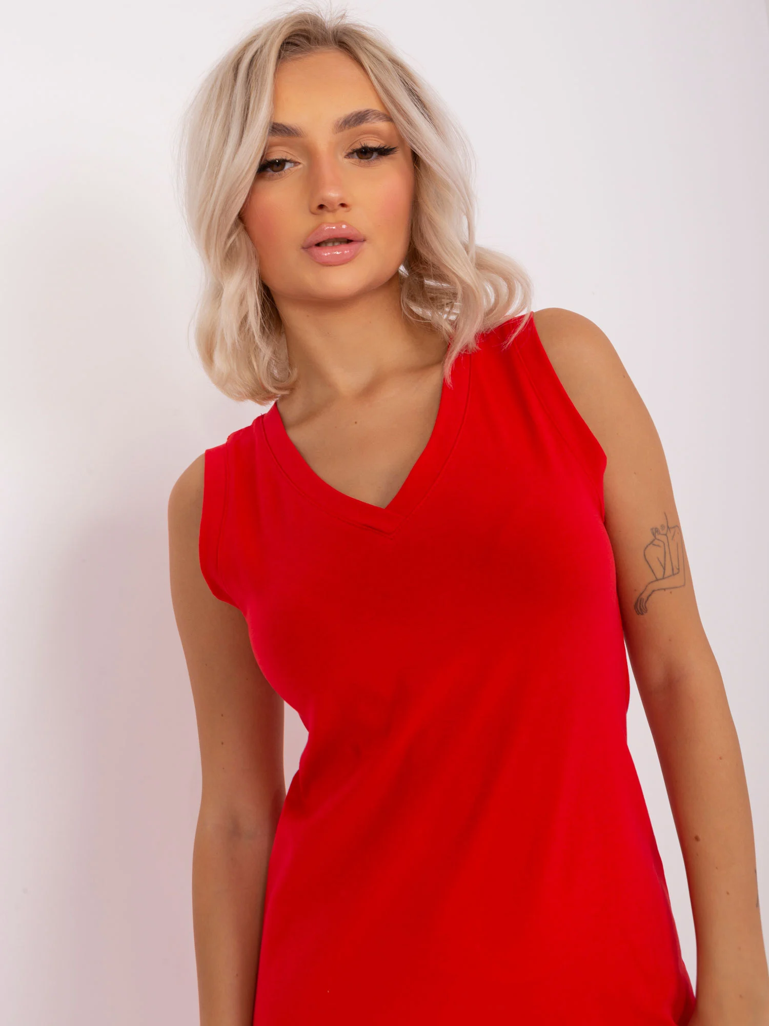 Rochie Dama Midi, Rochie dreapta, Och Bella, Rosu de Vara - Image 3
