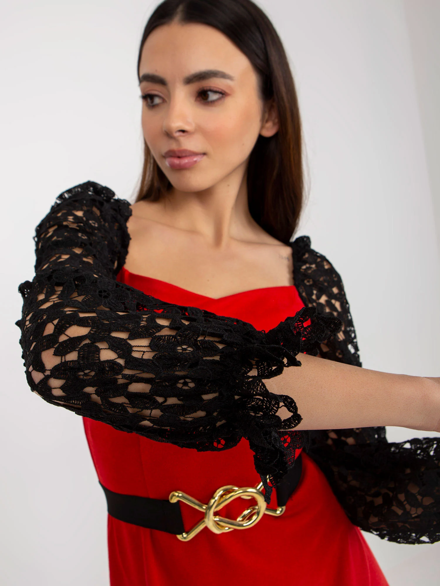 Rochie Dama Maxi, Lejera, LAKERTA, Rosu de Ocazie Nunta - imagine 5