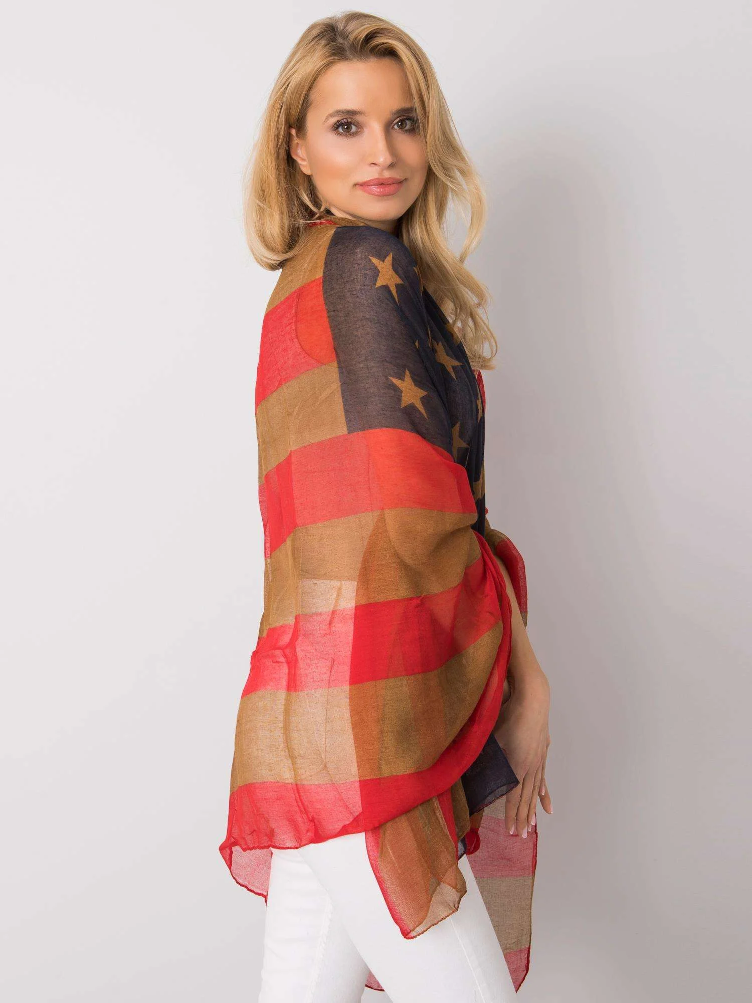 Bandana Dama Imprimat, Viscoza, Fashion Hunters, Maro - imagine 4