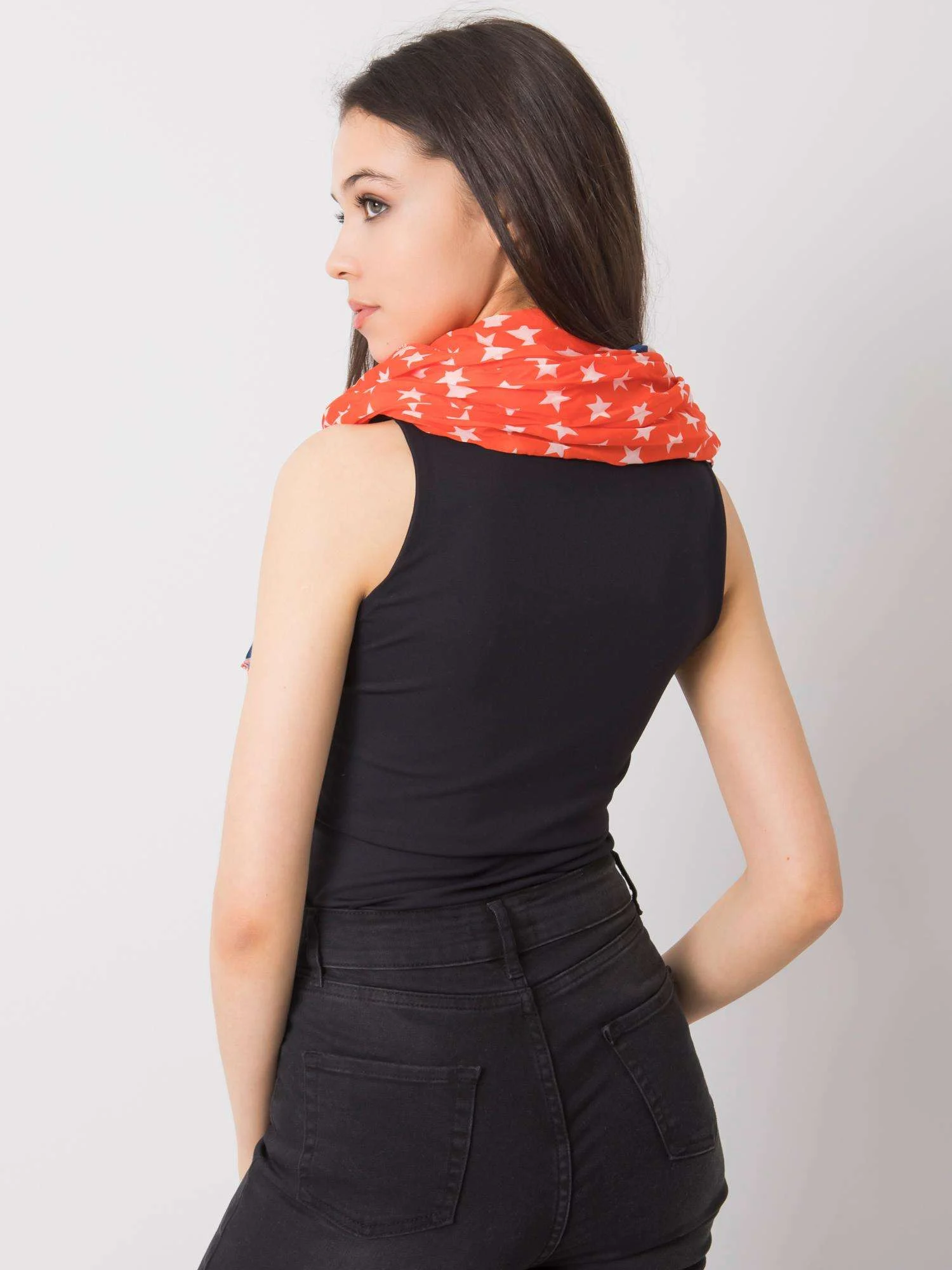 Bandana Dama Imprimat, Bumbac, Fashion Hunters, Rosu - imagine 4