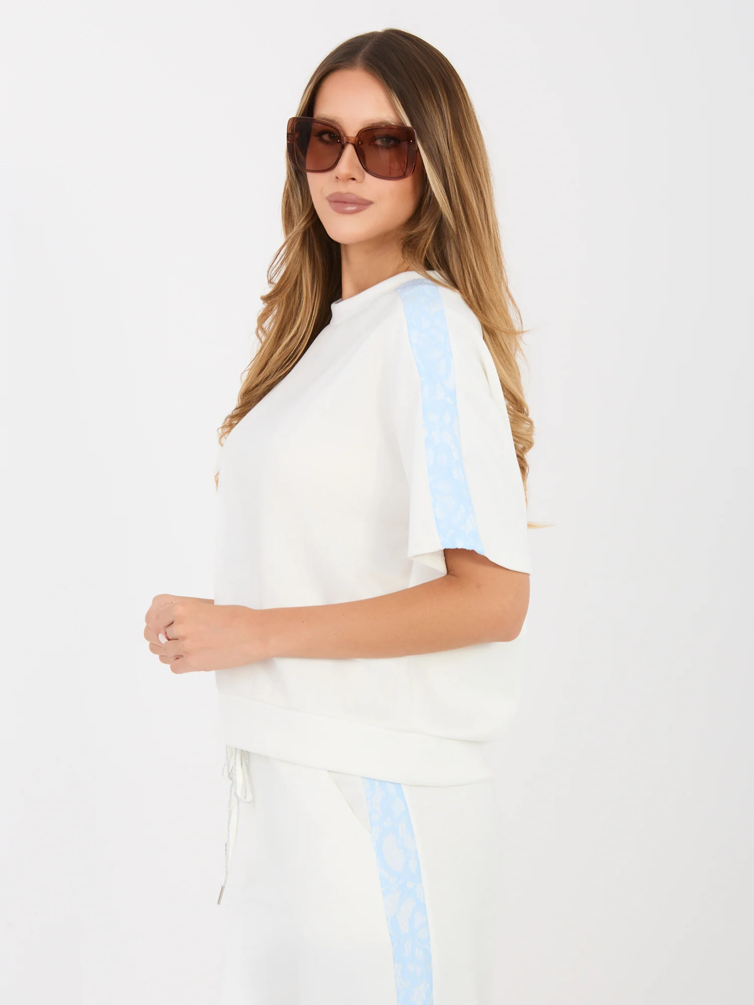 Bluza Dama Mini, Dantela, Maya, Ecru Eleganta Office - imagine 7