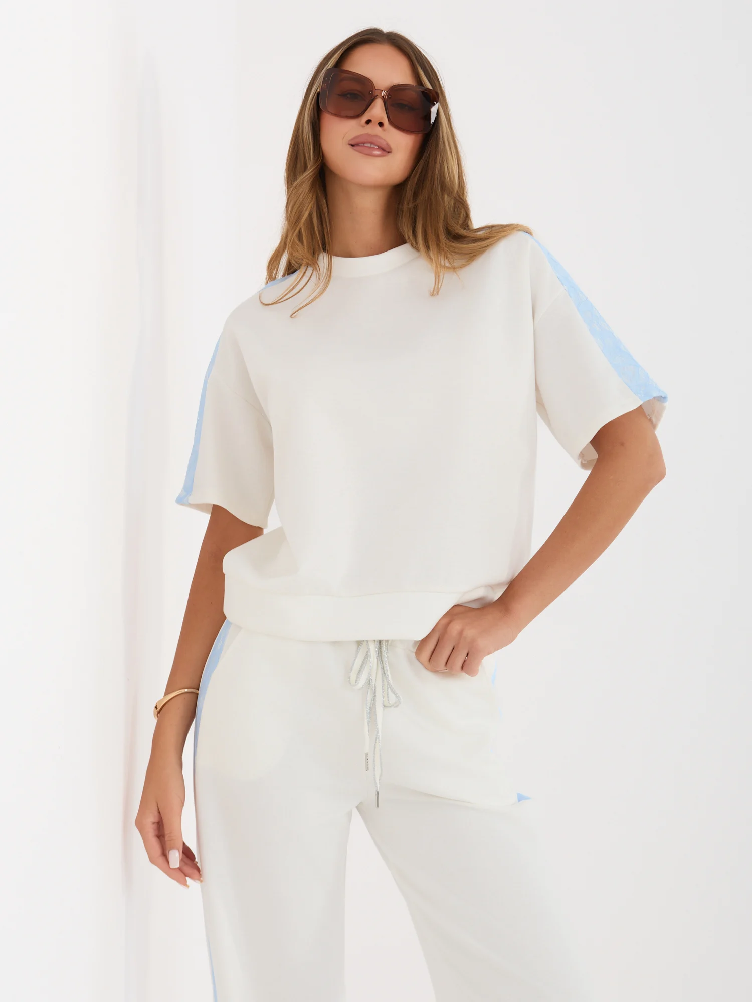 Bluza Dama Mini, Dantela, Maya, Ecru Eleganta Office - imagine 4