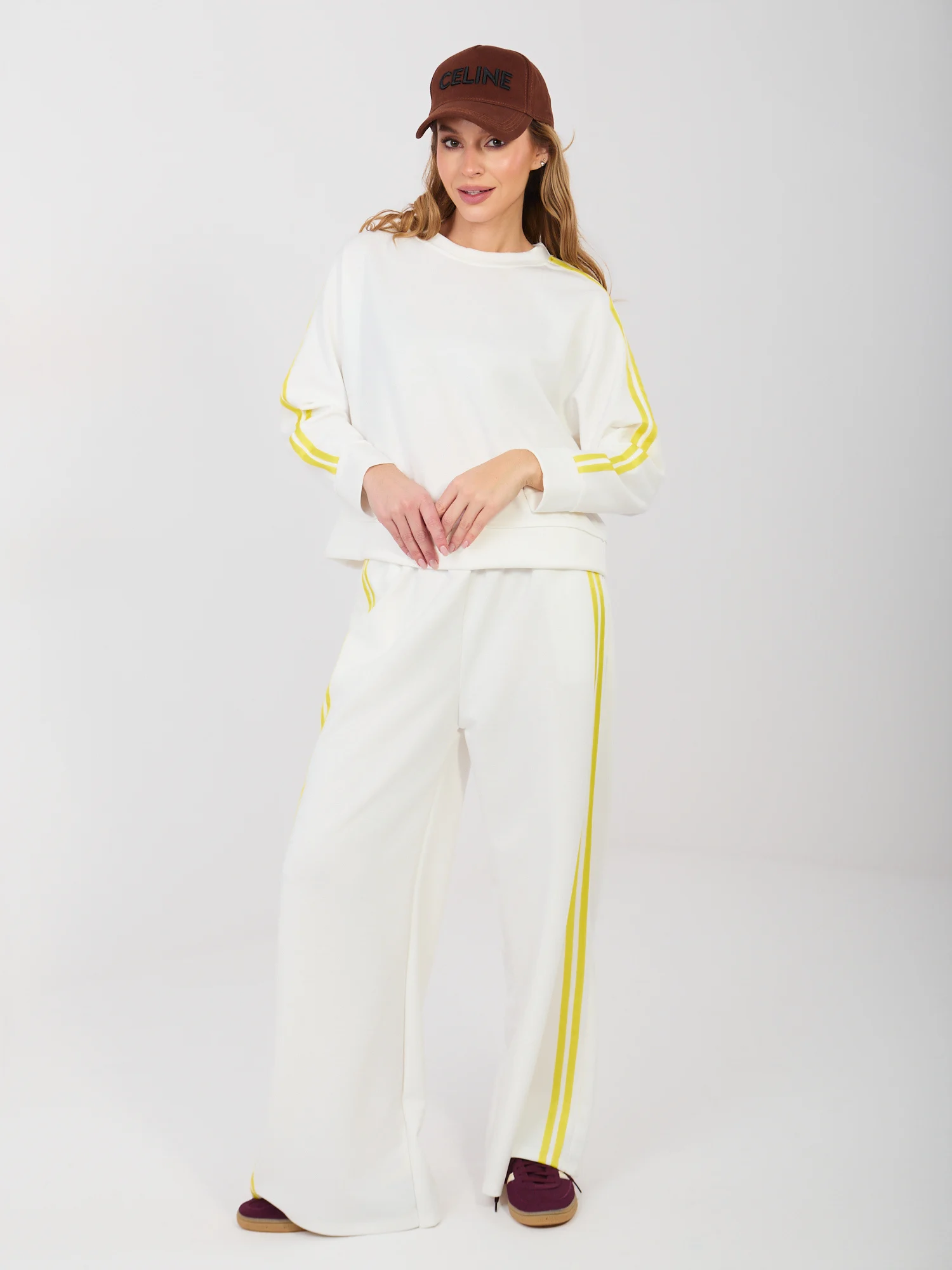 Compleu Dama Maneca lunga, Larga, RUE PARIS, Ecru Casual - imagine 3
