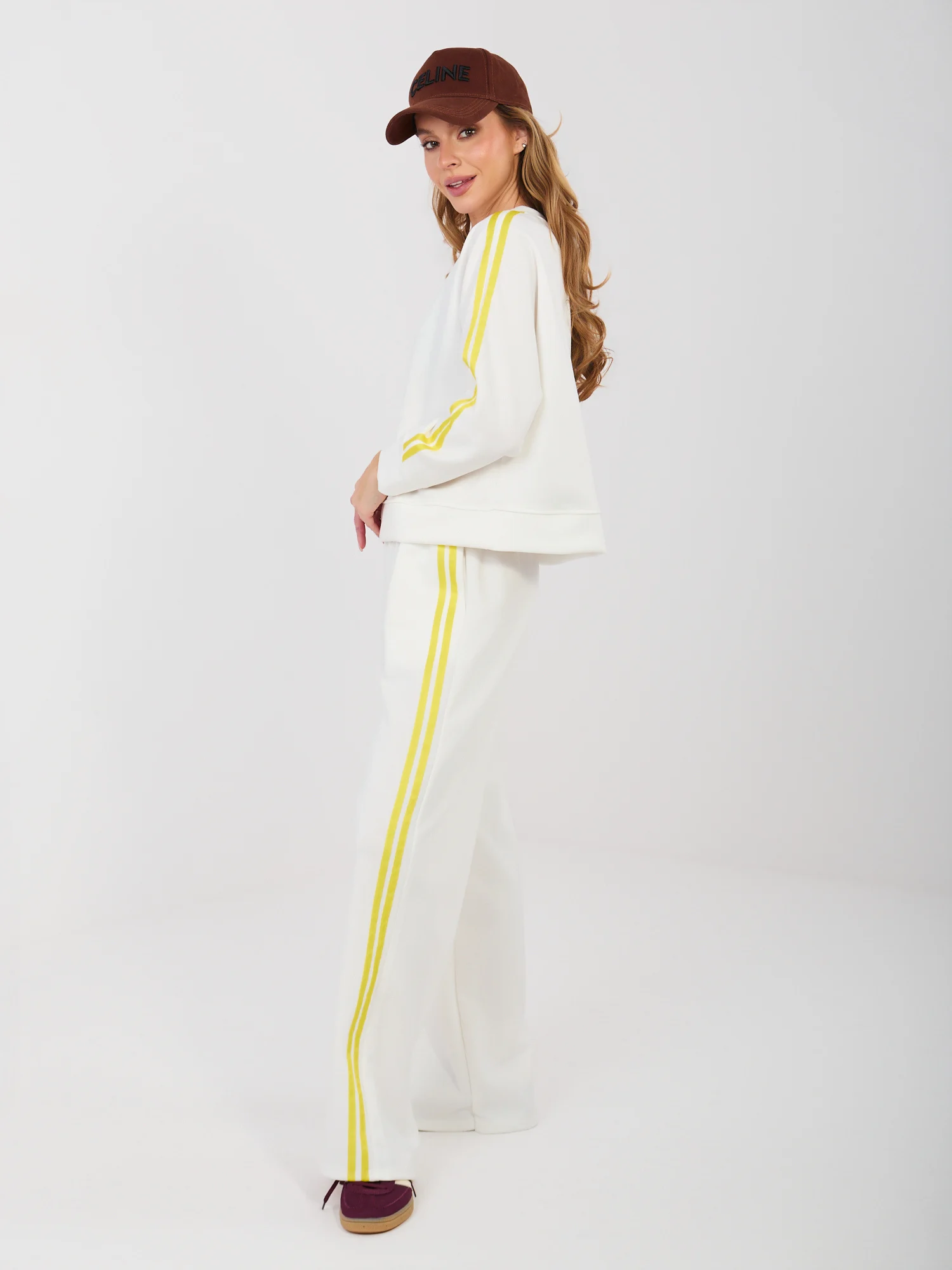 Compleu Dama Maneca lunga, Larga, RUE PARIS, Ecru Casual - imagine 8