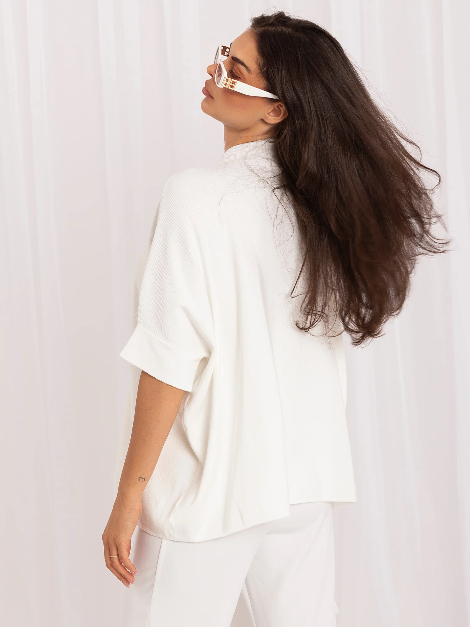 Pulover Dama Mini, Elegant, ITALY MODA, Ecru Eleganta Office - Image 4