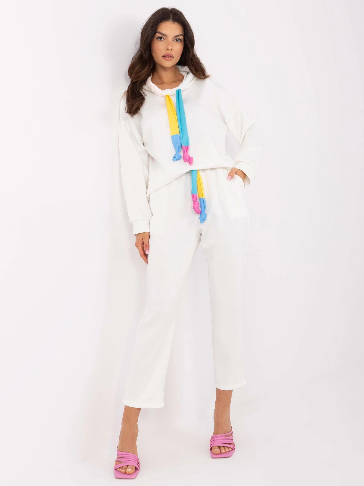 Compleu Dama Maneca lunga, Dreapta, ITALY MODA, Ecru Casual - Image 6