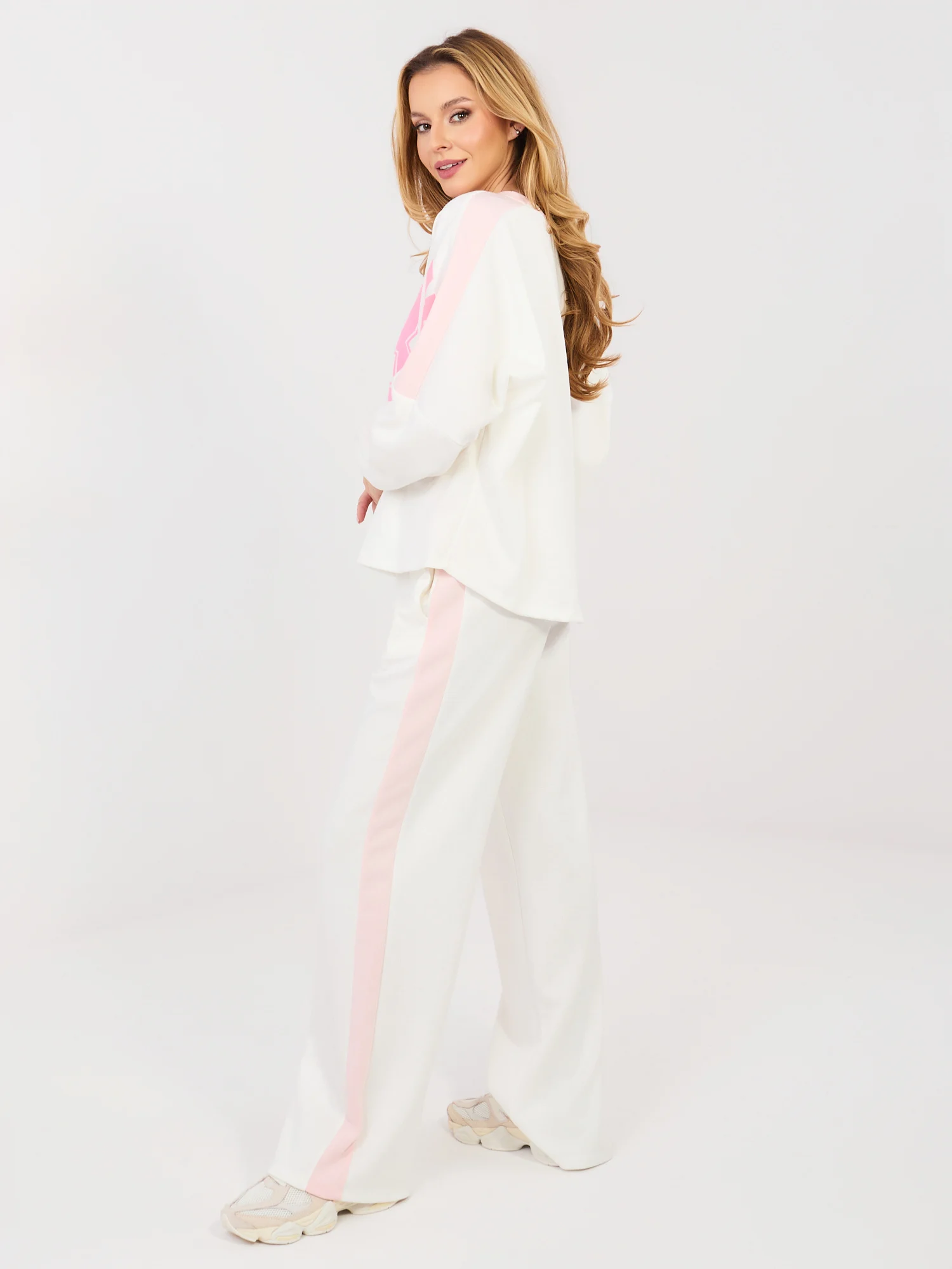 Compleu Dama Maneca lunga, Larga, RUE PARIS, Ecru Casual - imagine 4