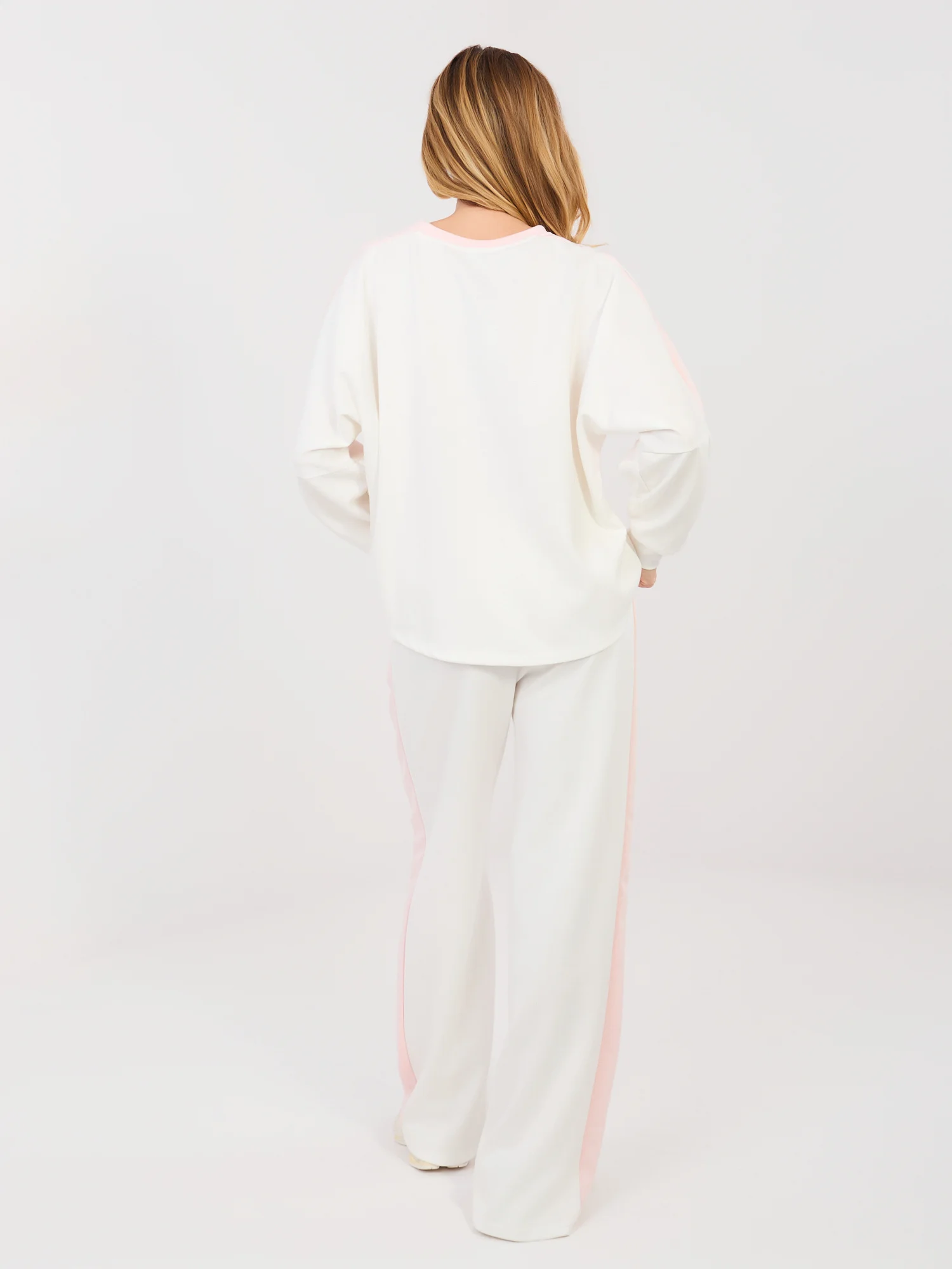 Compleu Dama Maneca lunga, Larga, RUE PARIS, Ecru Casual - imagine 3