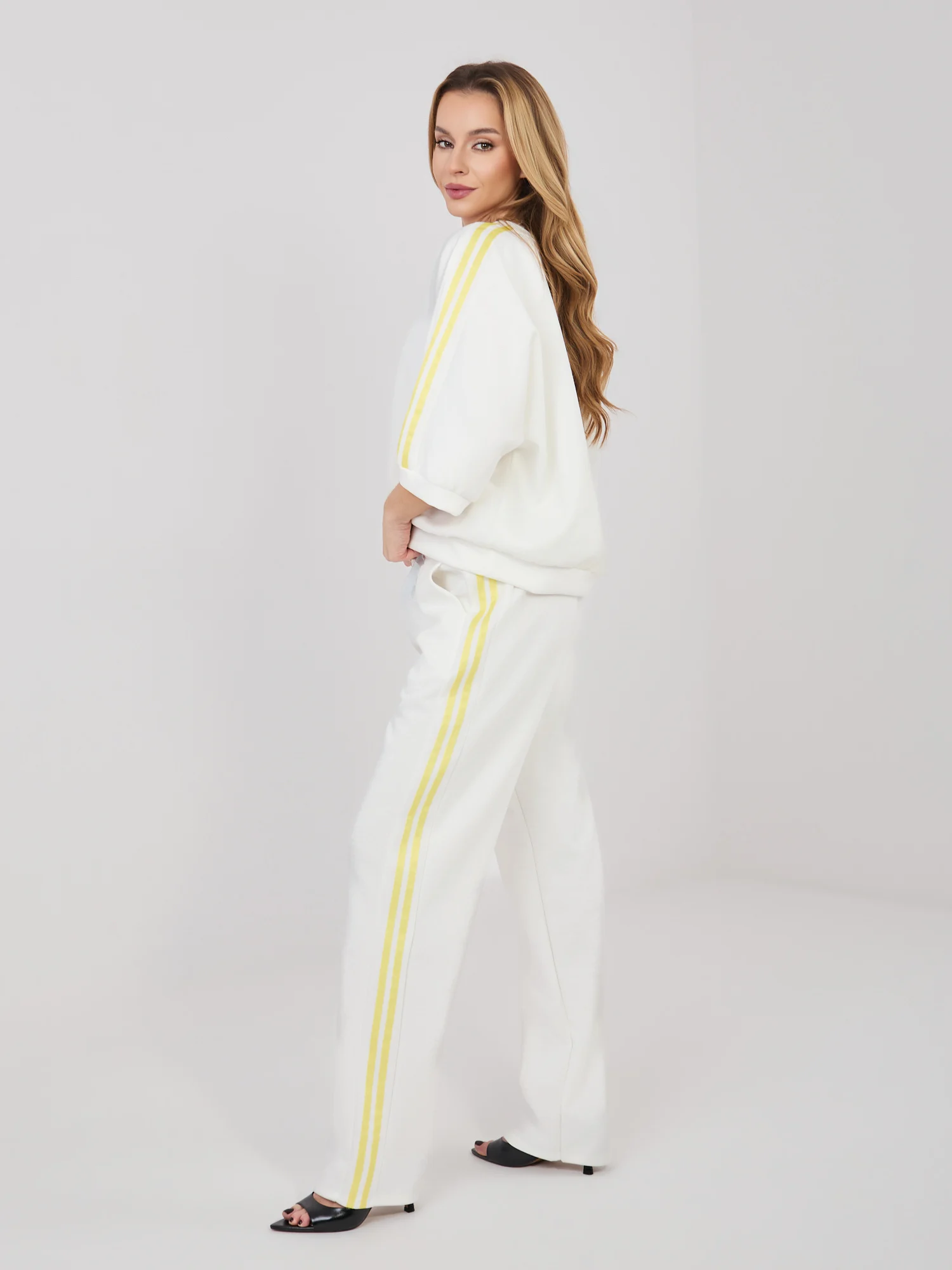 Compleu Dama Lunga, Dreapta, RUE PARIS, Ecru Casual - imagine 5