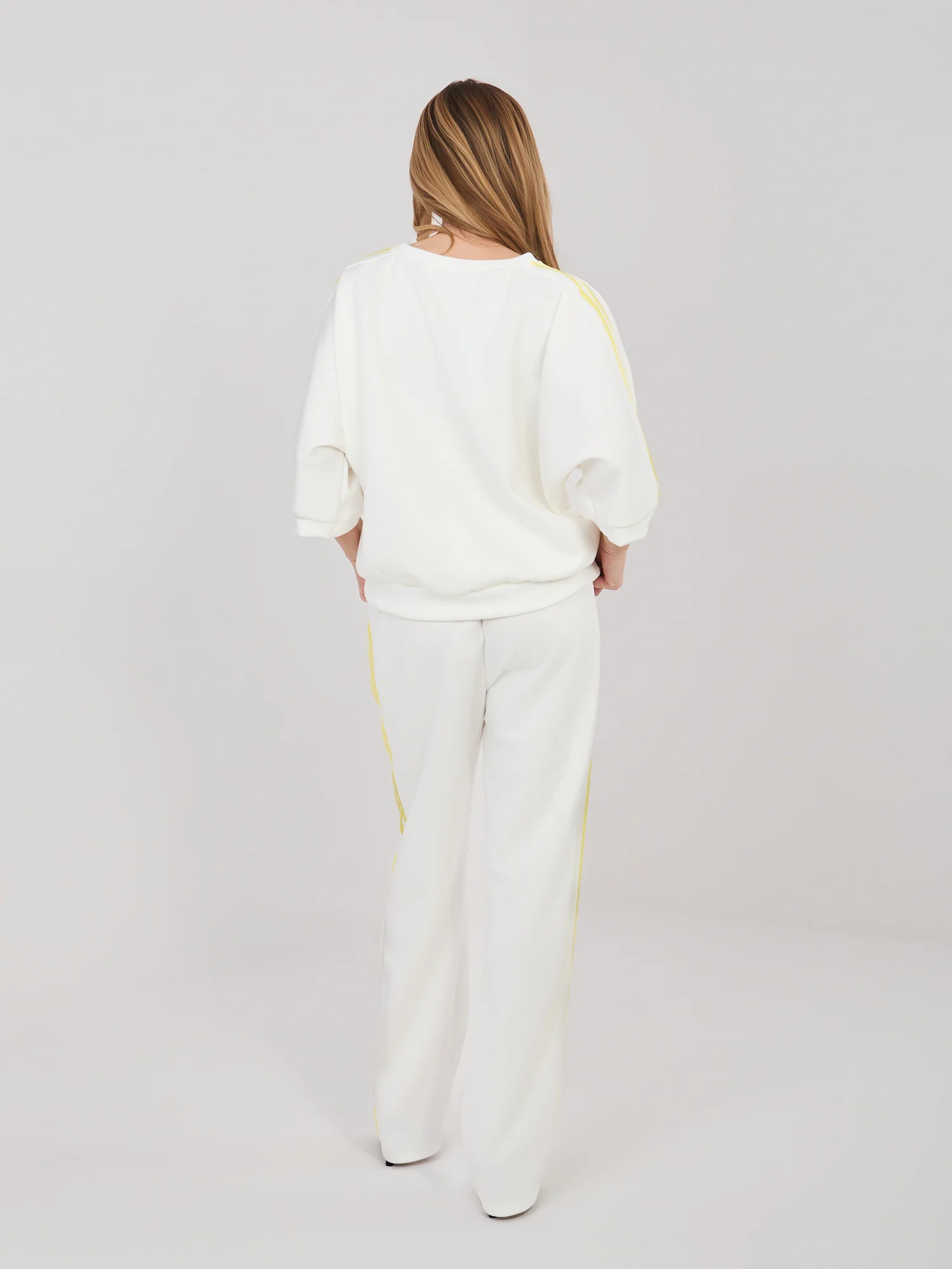 Compleu Dama Lunga, Dreapta, RUE PARIS, Ecru Casual - imagine 2