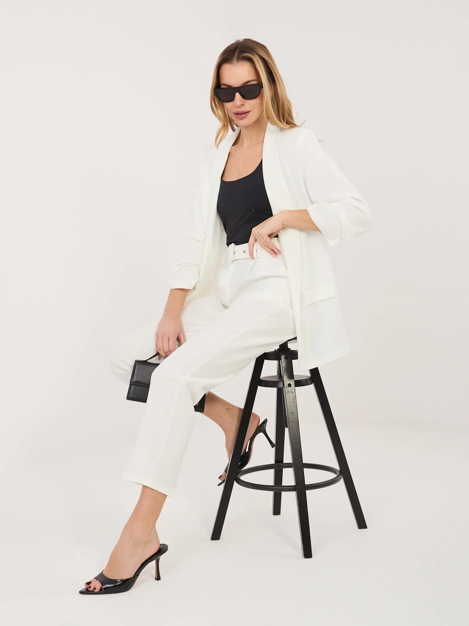 Compleu Dama Maneca lunga, Elegant, RUE PARIS, Ecru de Petrecere - imagine 5