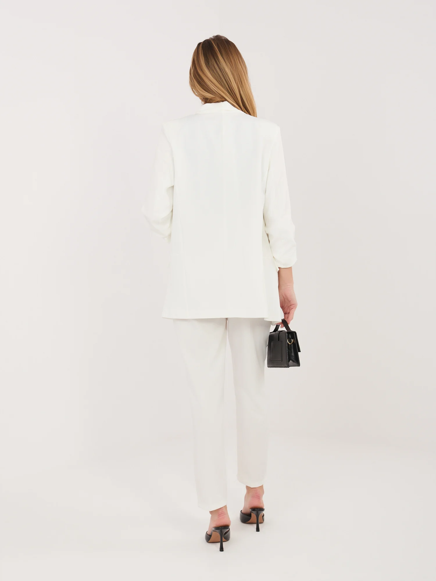 Compleu Dama Maneca lunga, Elegant, RUE PARIS, Ecru de Petrecere - imagine 4