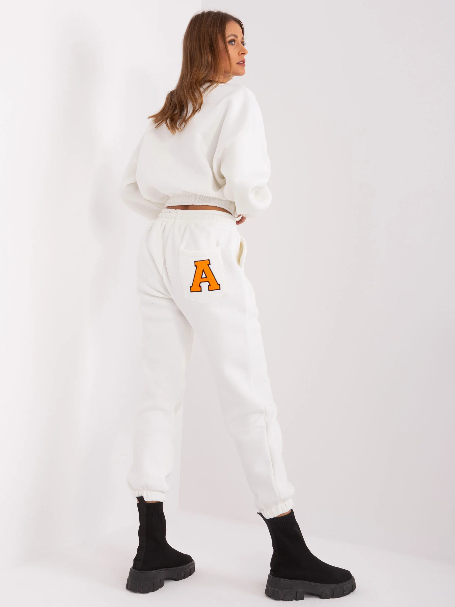 Compleu Dama Maneca lunga, Sport, My Red Lips, Ecru Casual - imagine 6