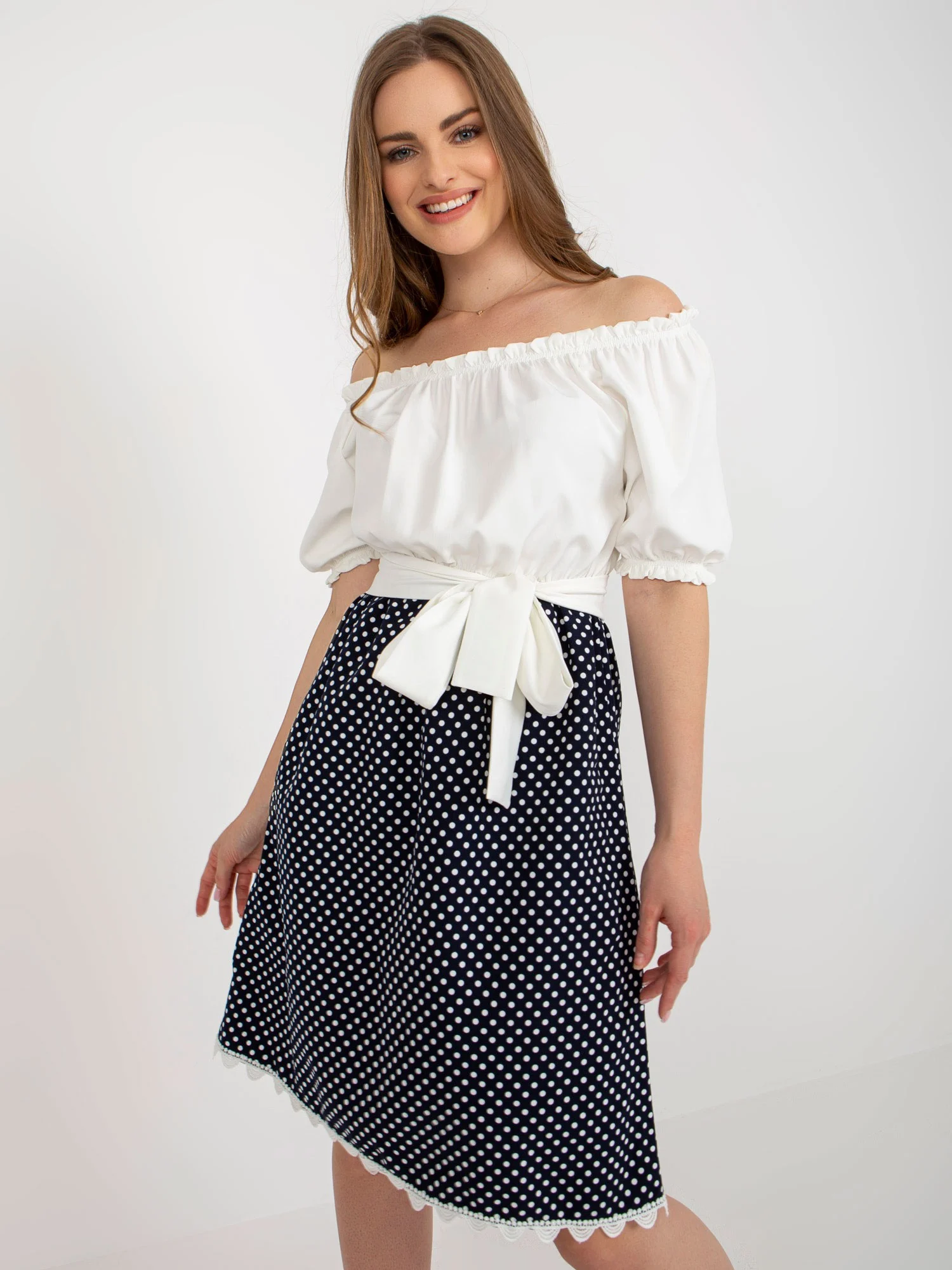 Rochie Dama Mini, Buline, LAKERTA, Ecru de Sarbatori - imagine 6