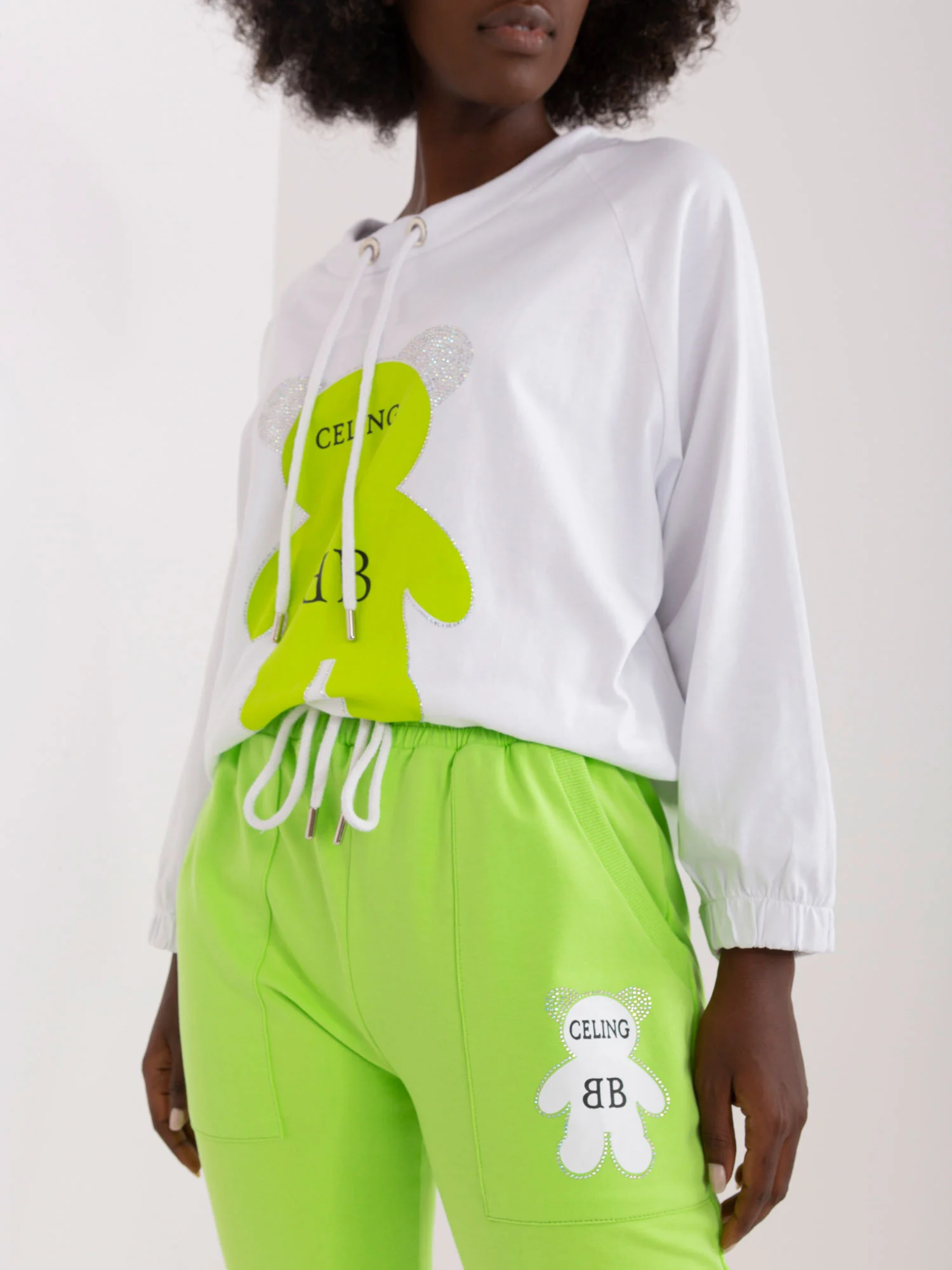 Compleu Dama Maneca lunga, Mansete elastice, RELEVANCE, Lime Casual - imagine 7