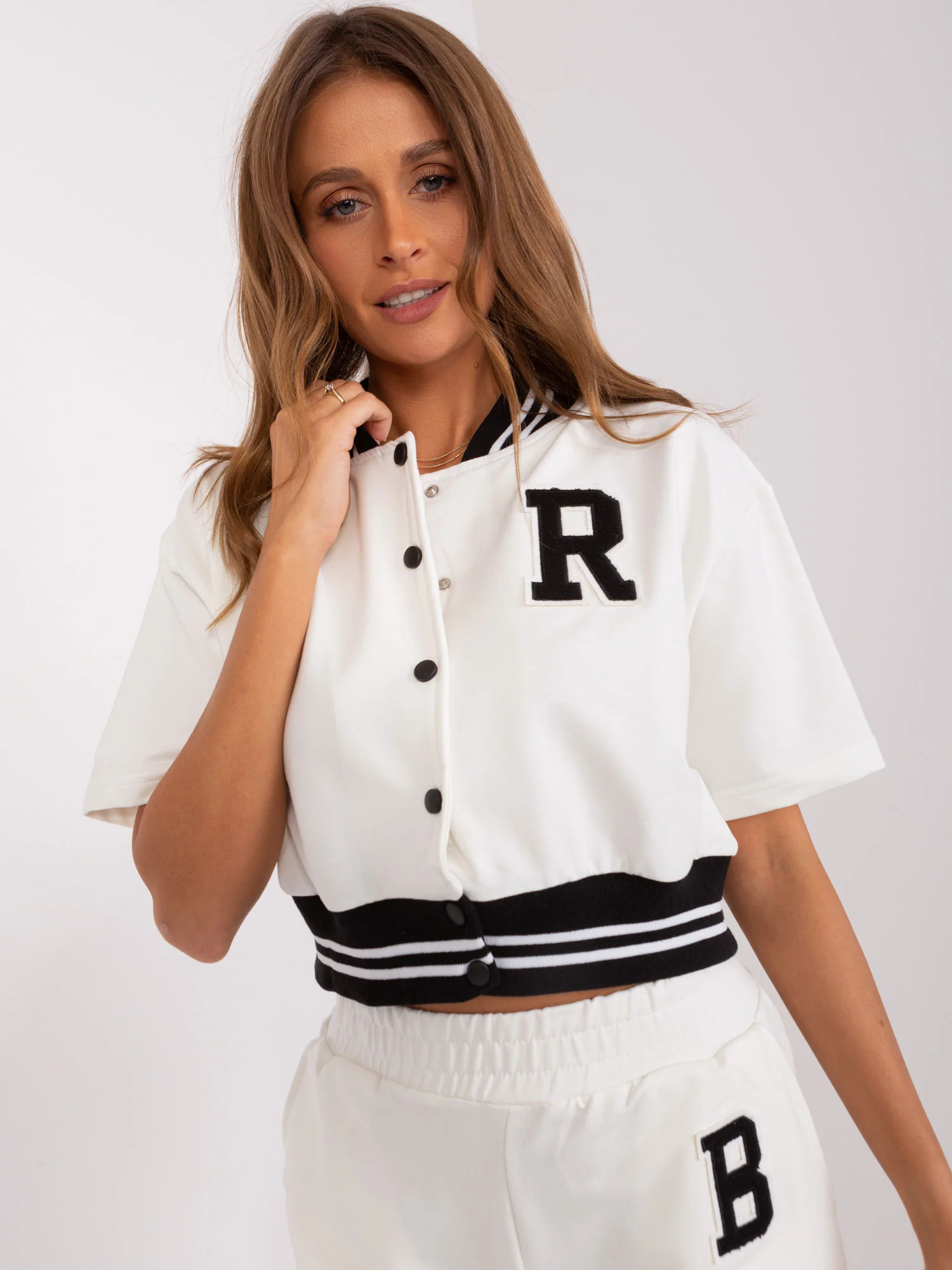 Compleu Dama Mini, Imprimat, My Red Lips, Ecru Casual - imagine 2