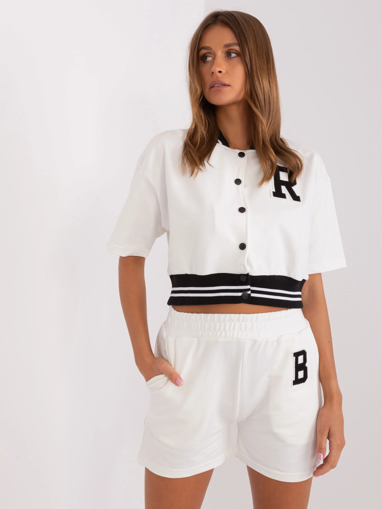 Compleu Dama Mini, Imprimat, My Red Lips, Ecru Casual - imagine 3