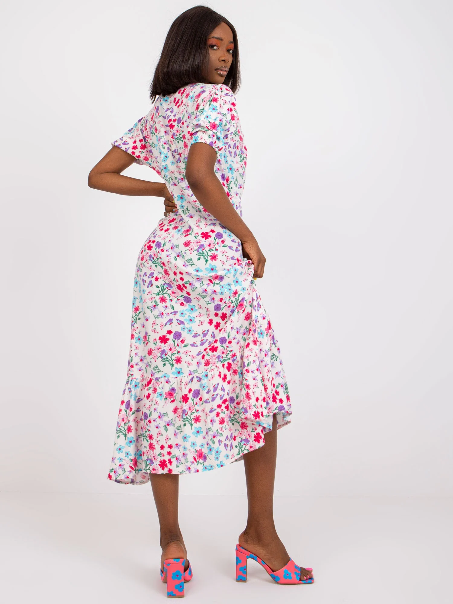Rochie Dama Midi, Floral, RUE PARIS, Ecru de Vara - Image 5