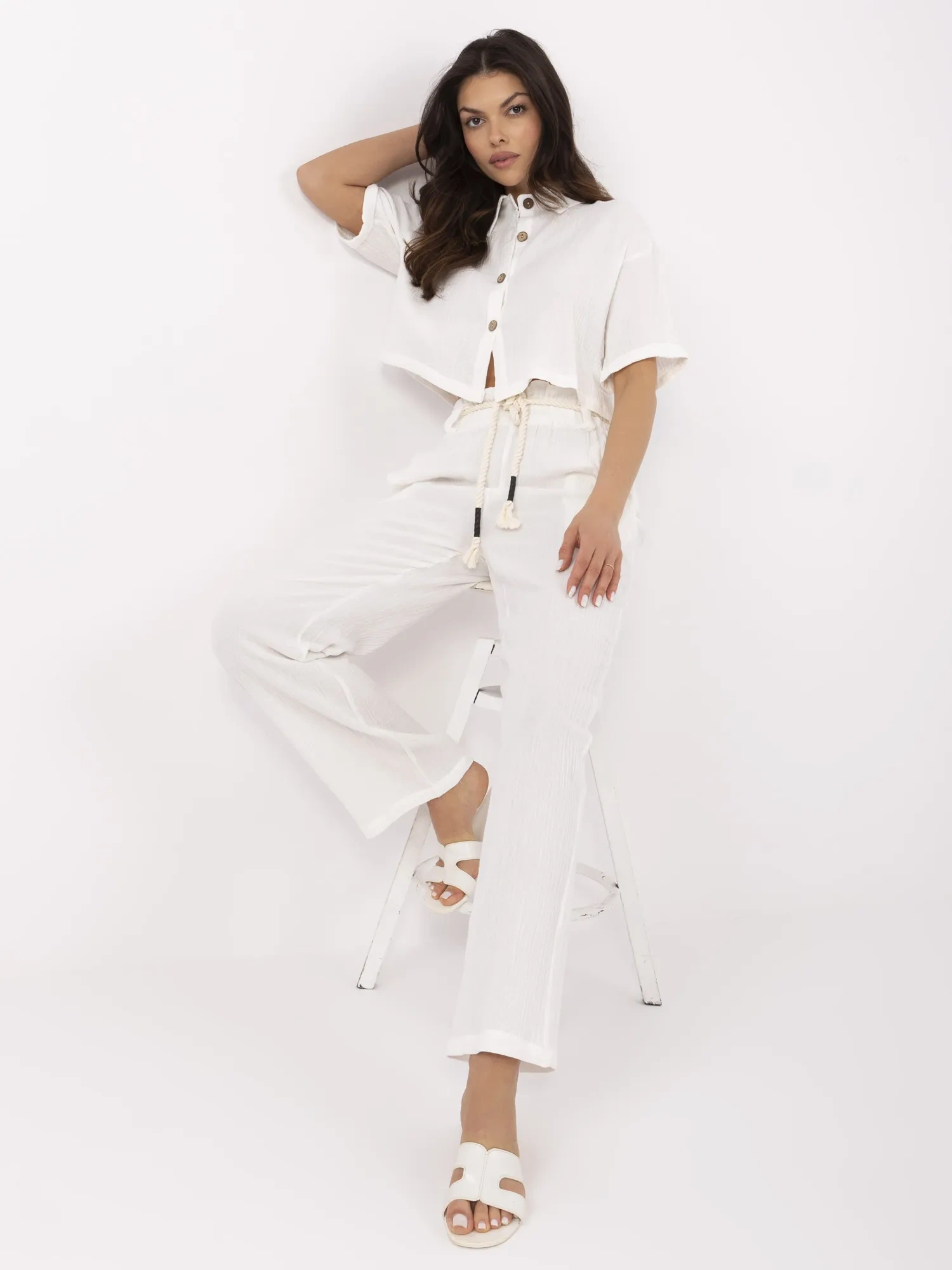 Compleu Dama Mini, Dreapta, Jack Berry, Ecru Casual - imagine 5