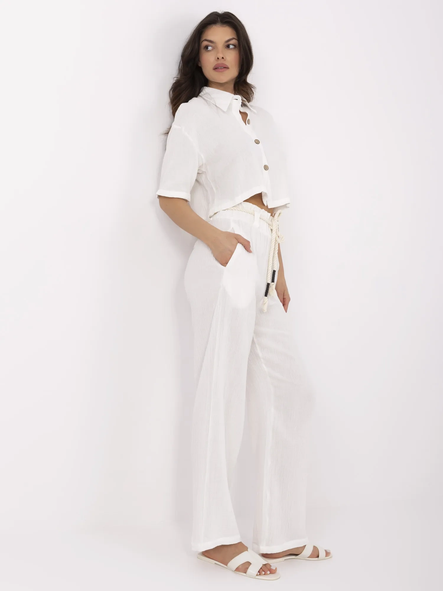 Compleu Dama Mini, Dreapta, Jack Berry, Ecru Casual - imagine 3