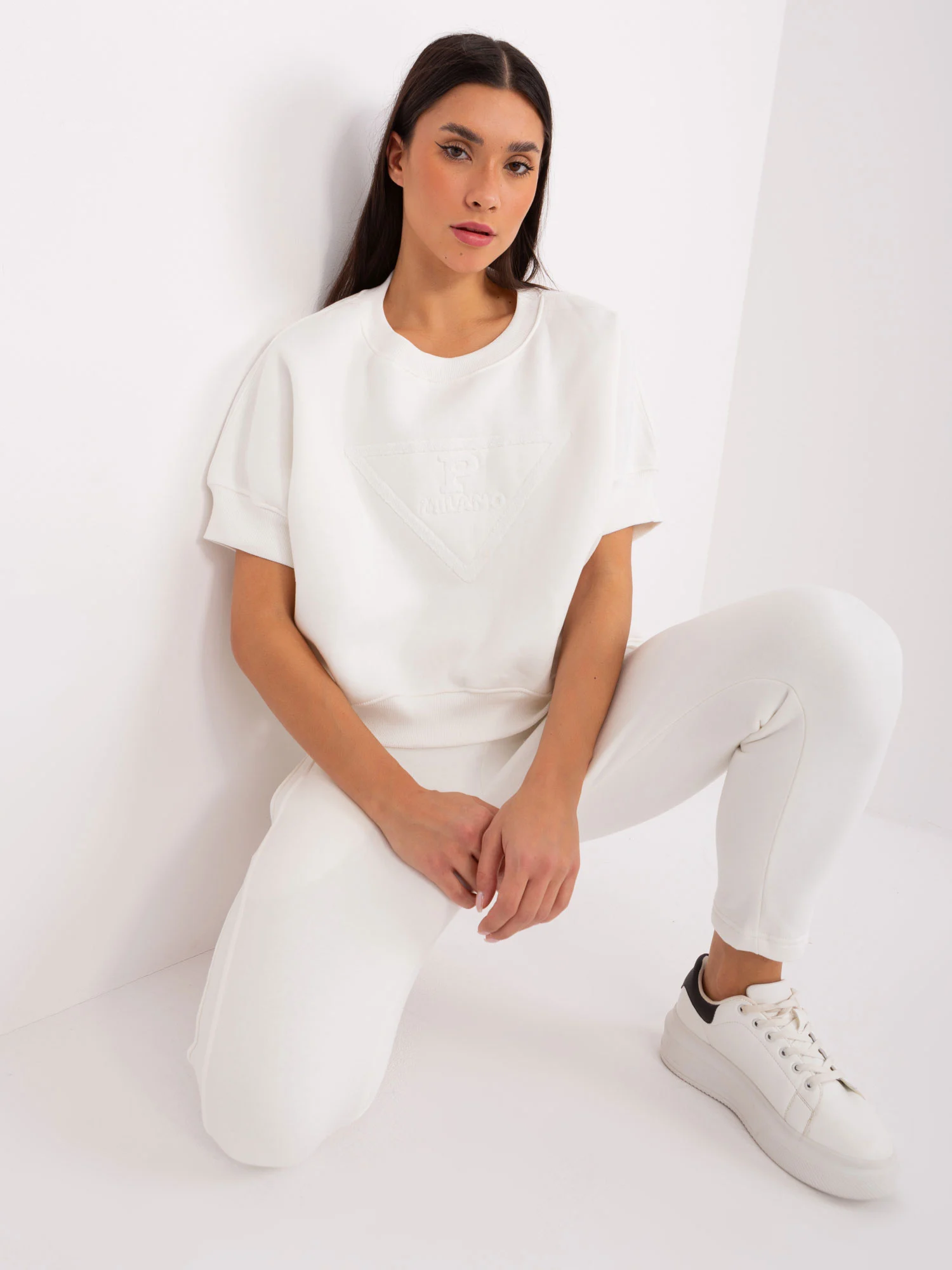 Compleu Dama Mini, Conica, My Red Lips, Ecru Casual - imagine 5