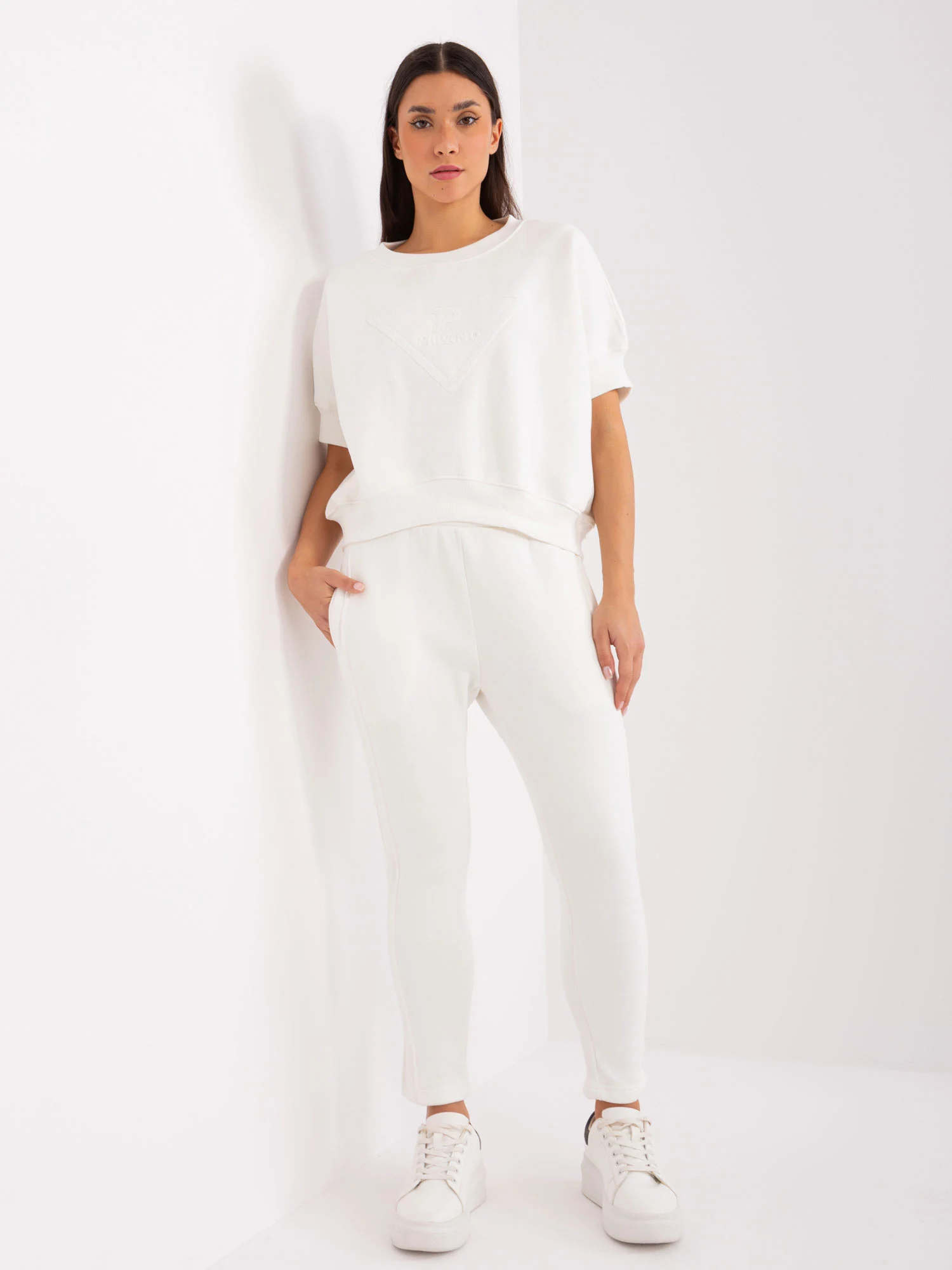 Compleu Dama Mini, Conica, My Red Lips, Ecru Casual - imagine 4