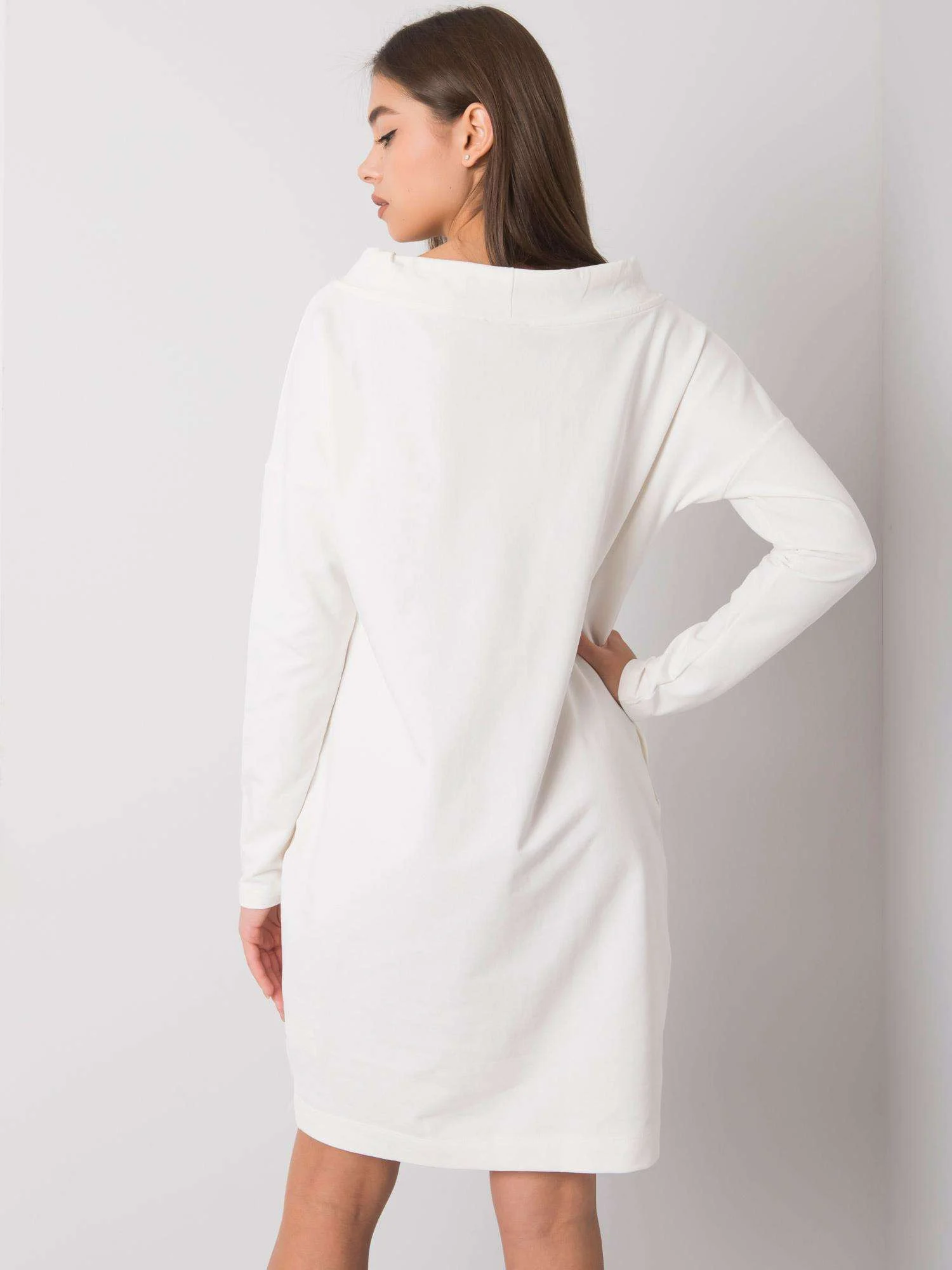 Rochie Dama Maxi, Rochie dreapta, RELEVANCE, Ecru Casual - Image 4