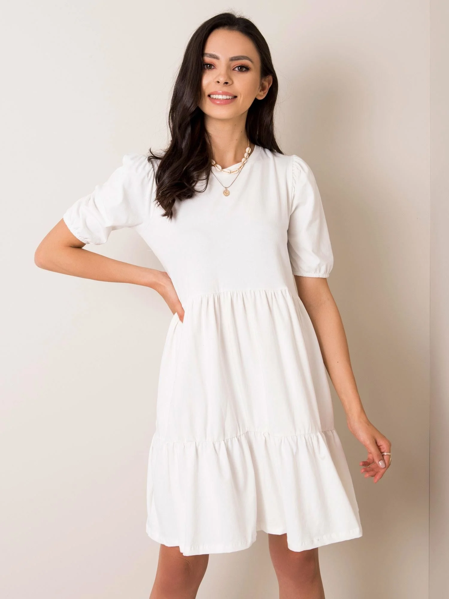 Rochie Dama Mini, Lejera, RUE PARIS, Ecru de Vara - imagine 3