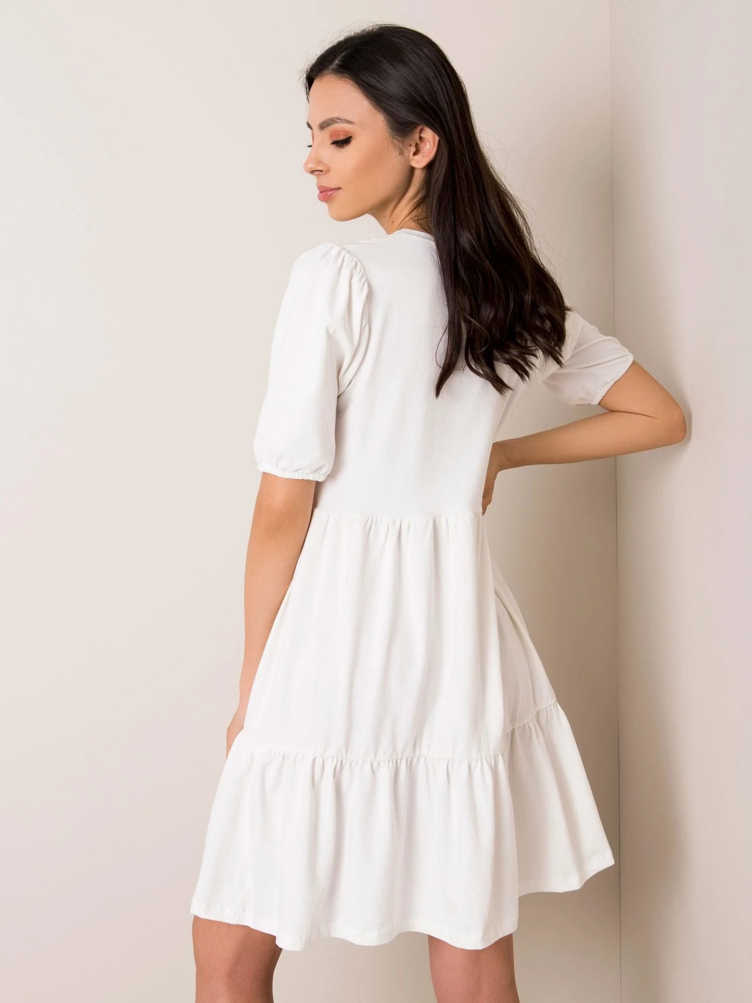 Rochie Dama Mini, Lejera, RUE PARIS, Ecru de Vara - imagine 2