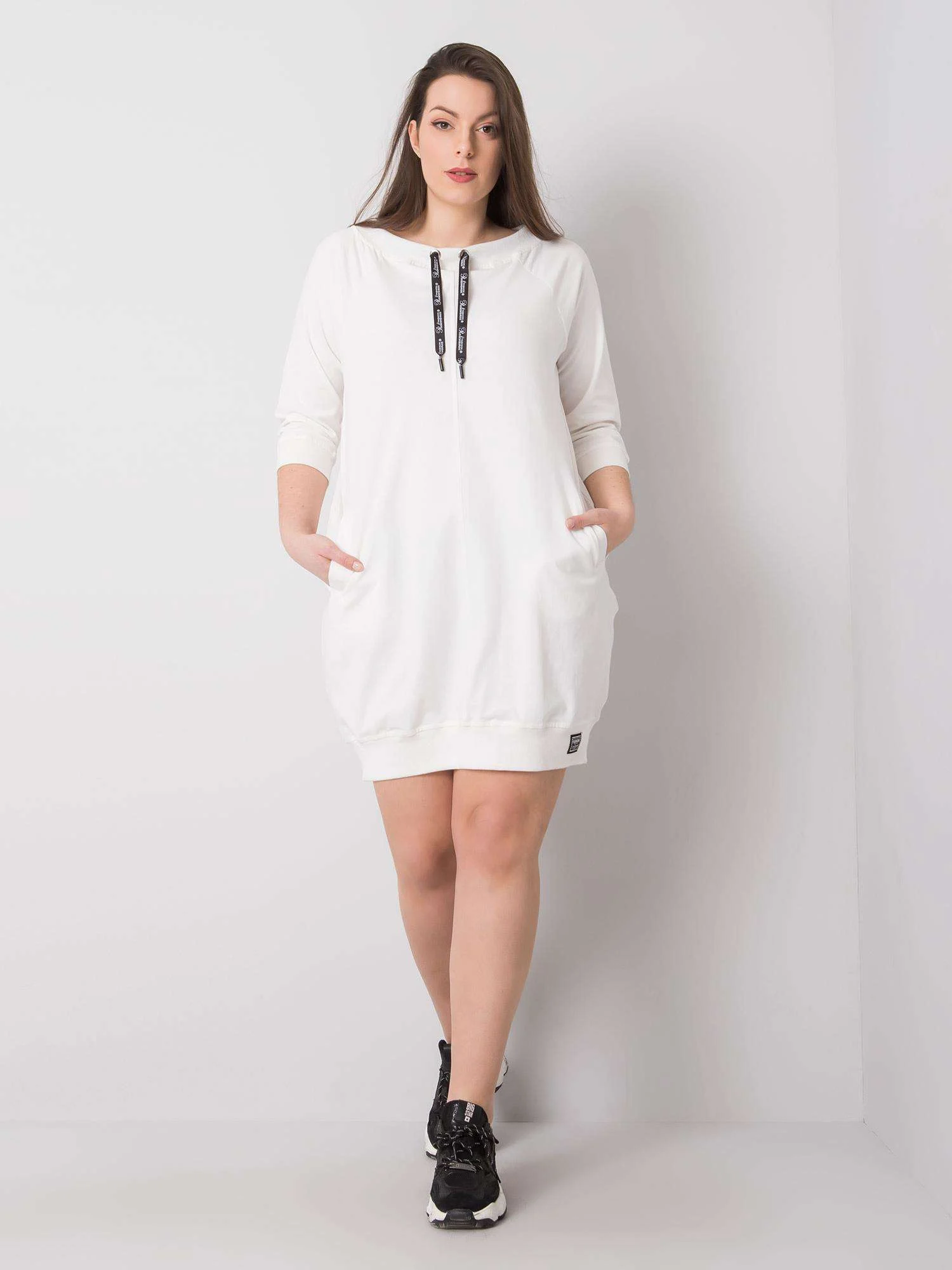 Rochie Dama Maneca 3/4, Rochie dreapta, RELEVANCE, Ecru - Image 4