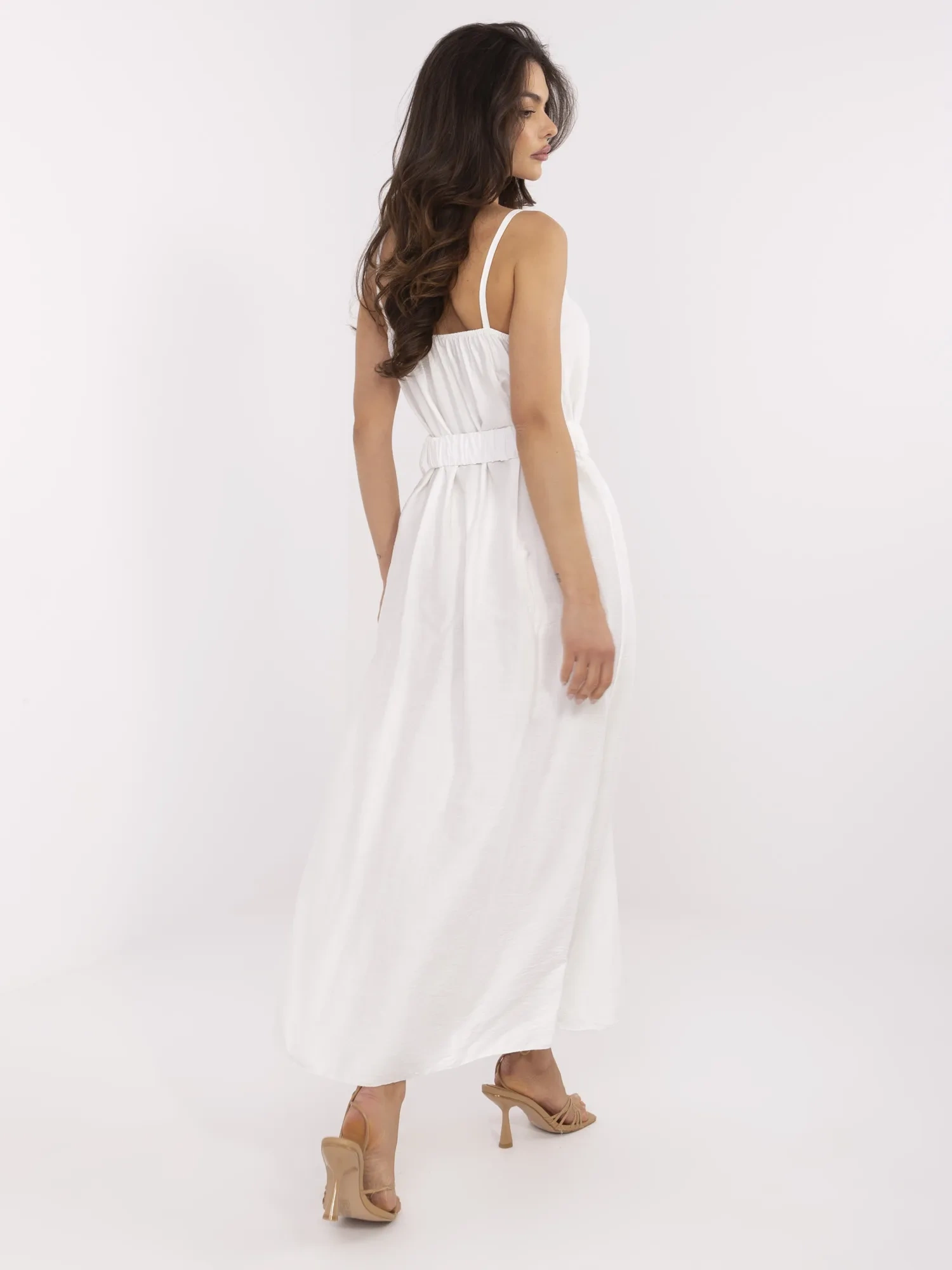 Rochie Dama Maxi, Lejera, ITALY MODA, Ecru de Vara - Image 3