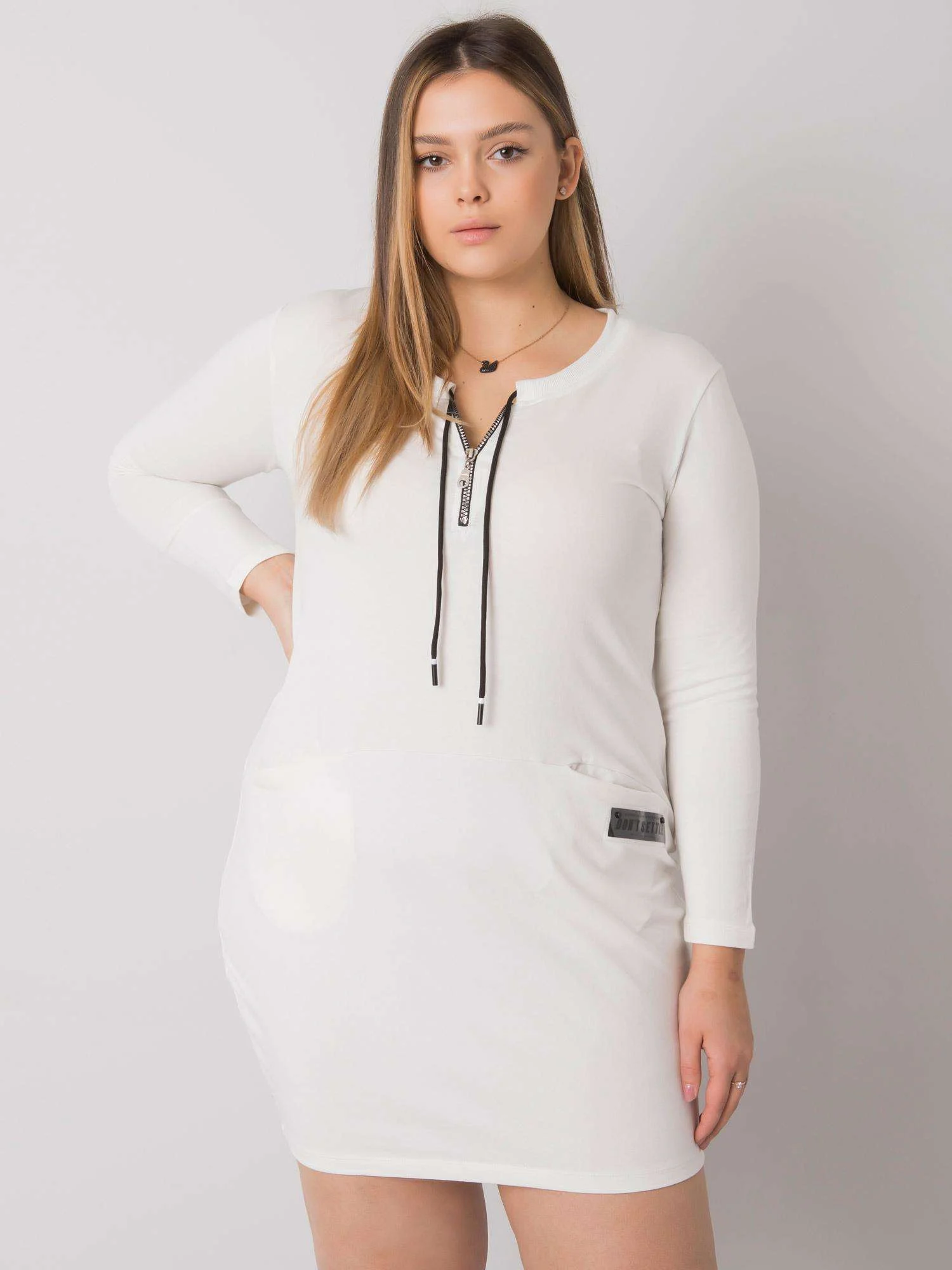 Rochie Dama Maxi, Rochie dreapta, RELEVANCE, Ecru Eleganta Office - Image 5
